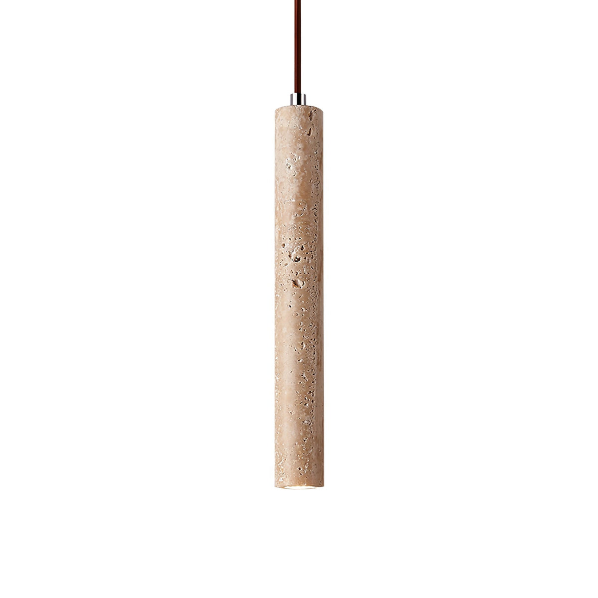 Sular Cylindrical Travertine Pendant Light