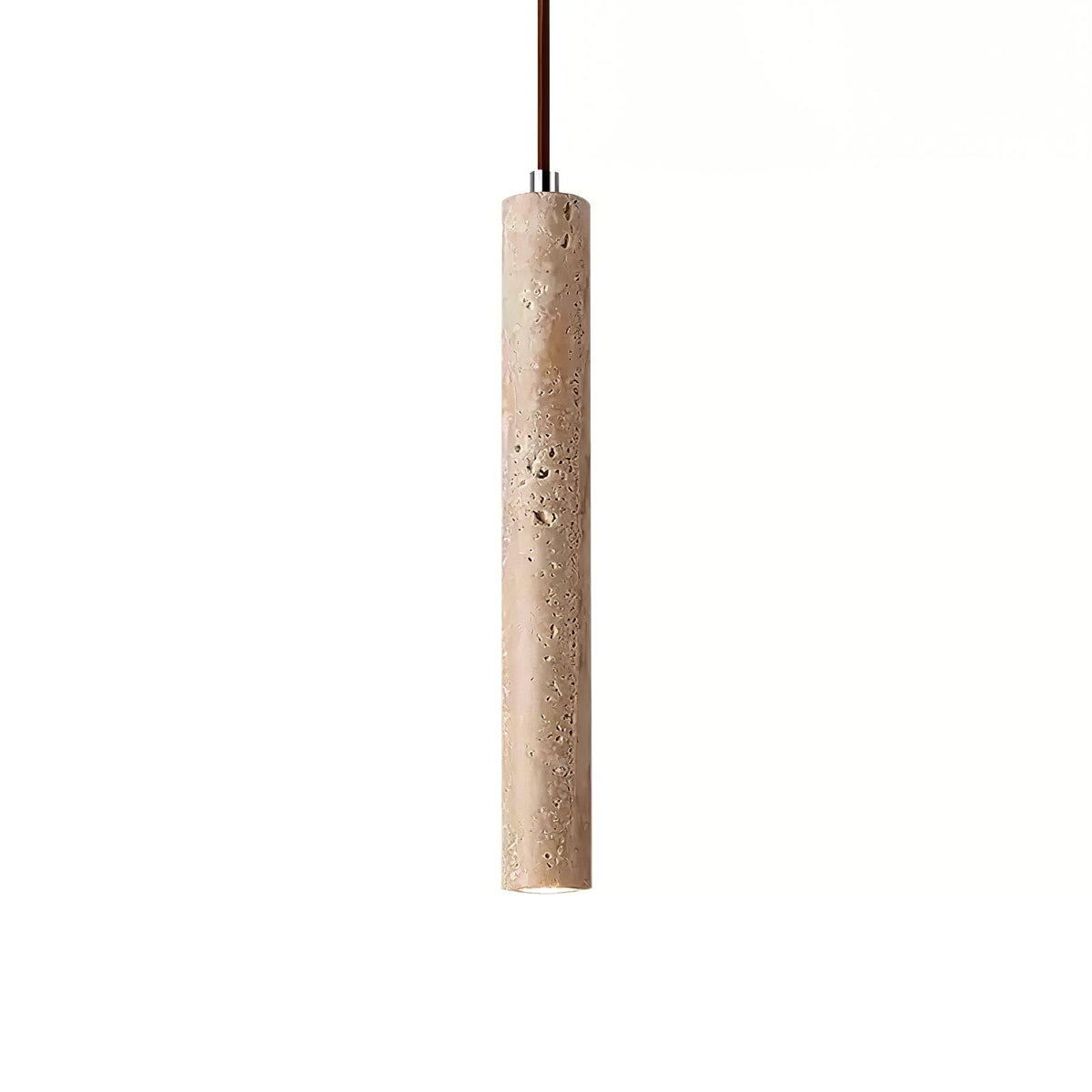 Sular Cylindrical Travertine Pendant Light