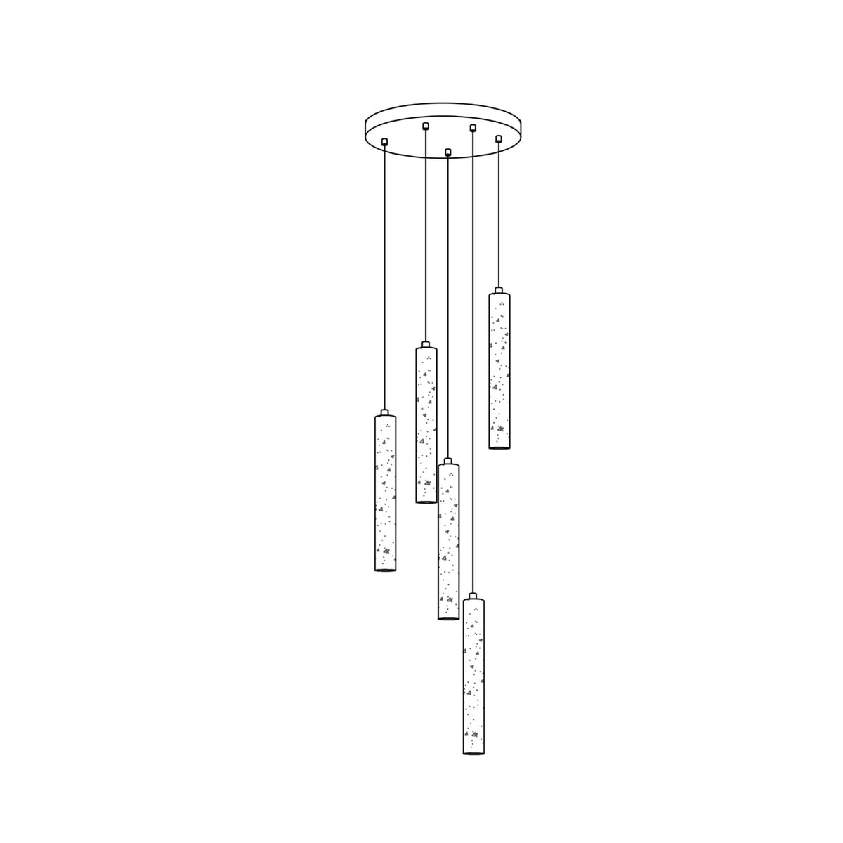 Sular Cylindrical Travertine Pendant Light