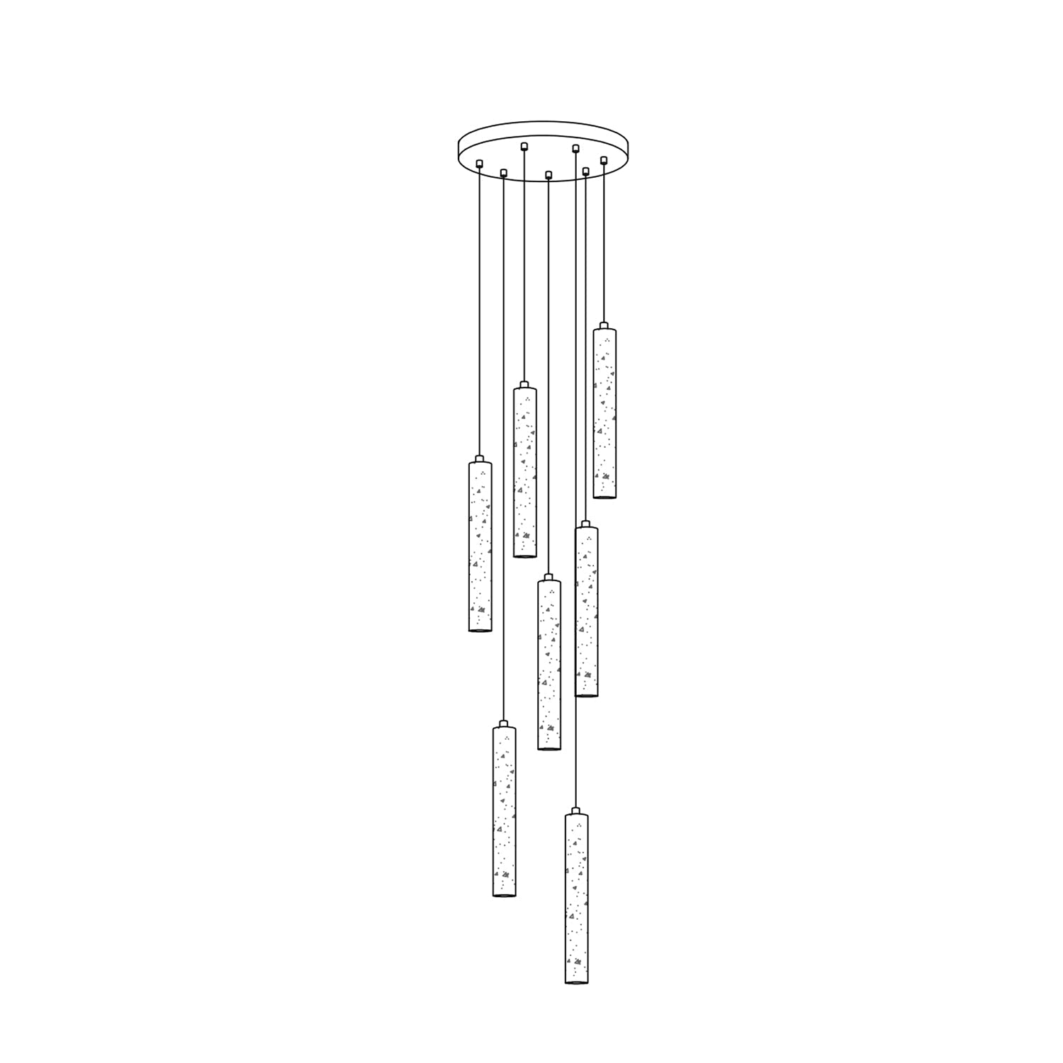 Sular Cylindrical Travertine Pendant Light