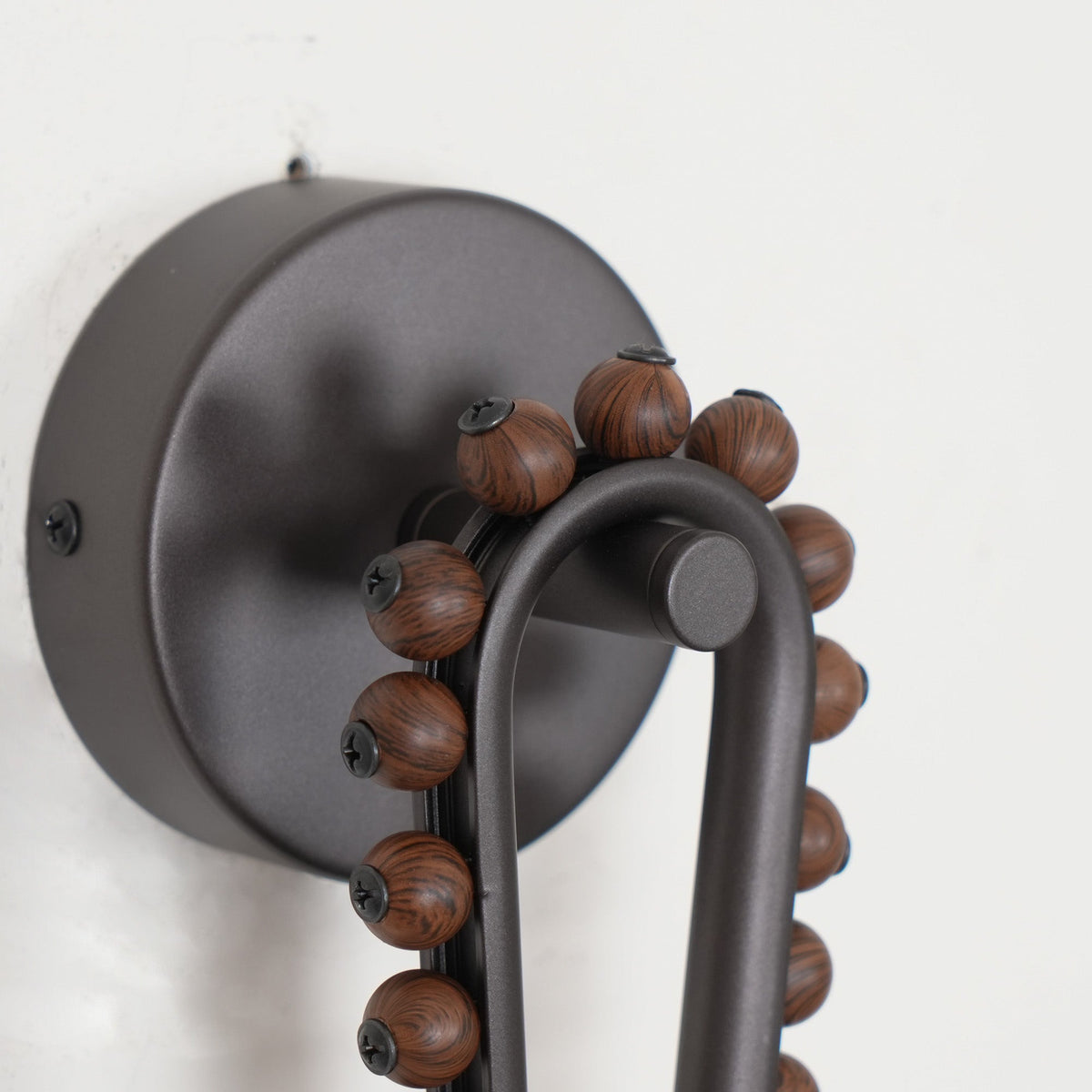 Erliren Creativity Art Walnut Glass Wall Lamp