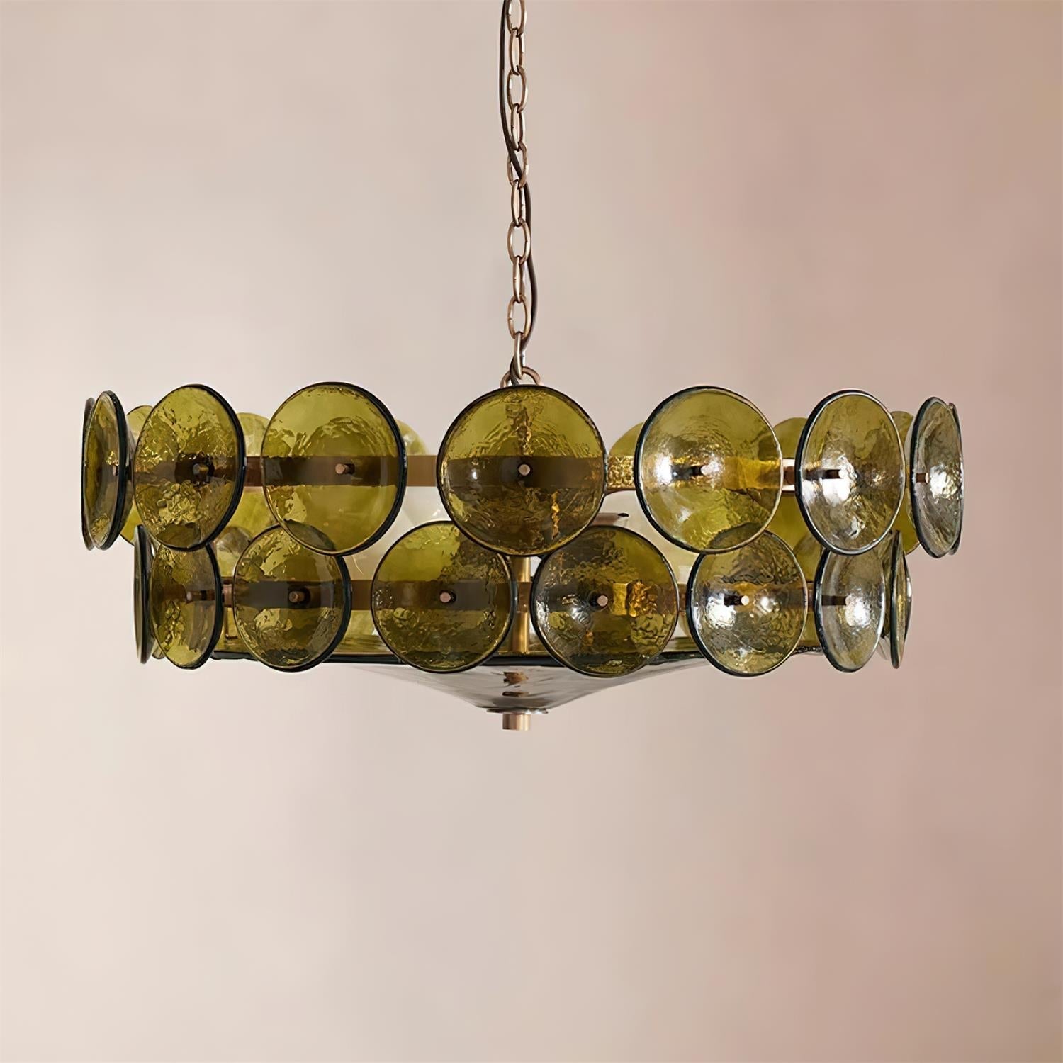 Ventilo Amber Glass Chandelier - Neutral Decor