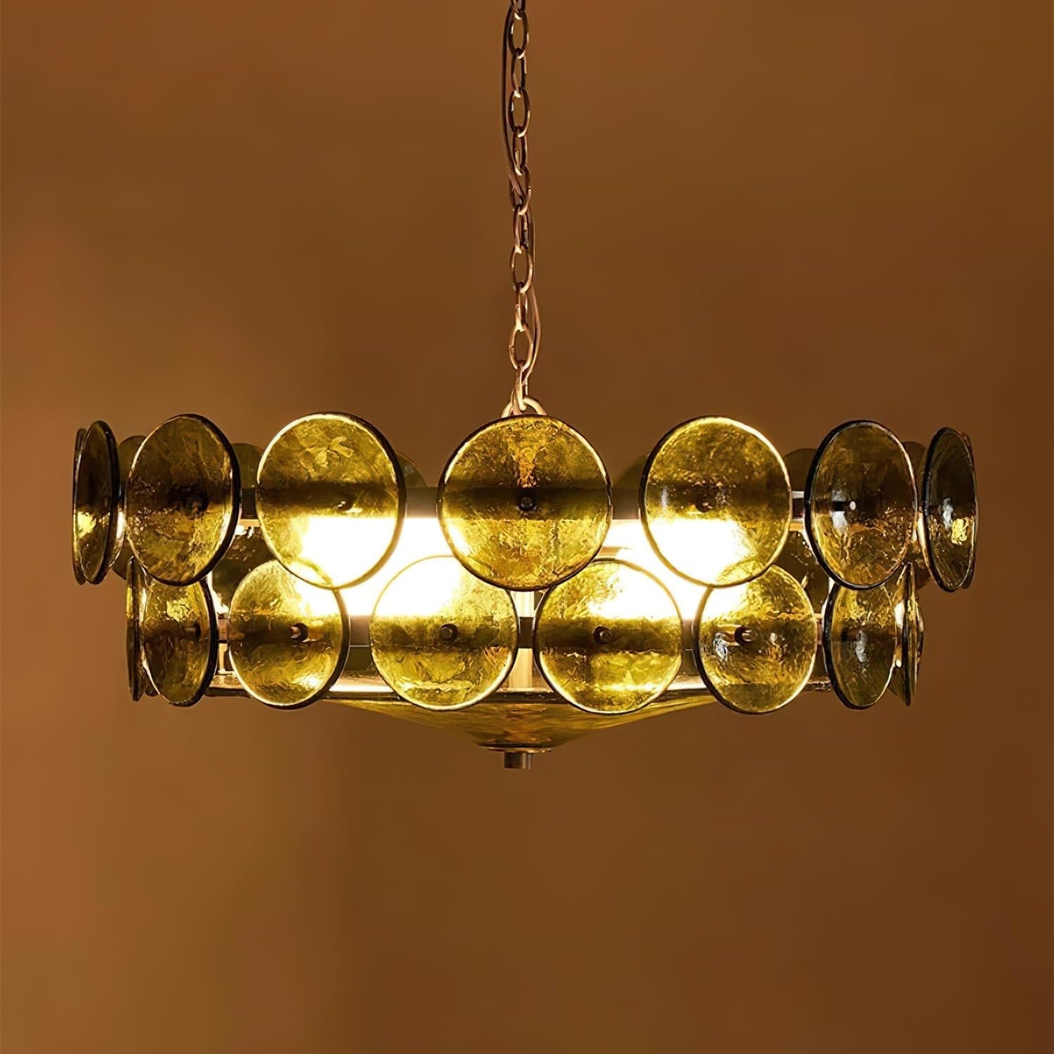 Ventilo Amber Glass Chandelier - Neutral Decor