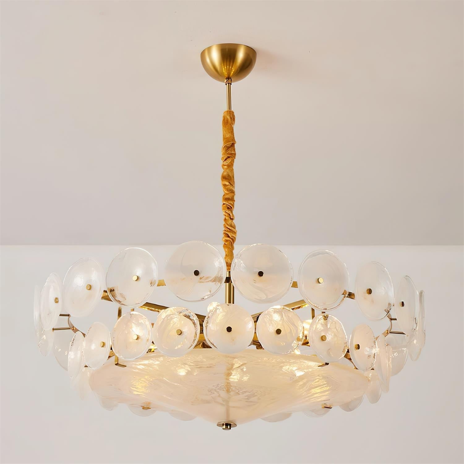 Ventilo Amber Glass Chandelier - Neutral Decor