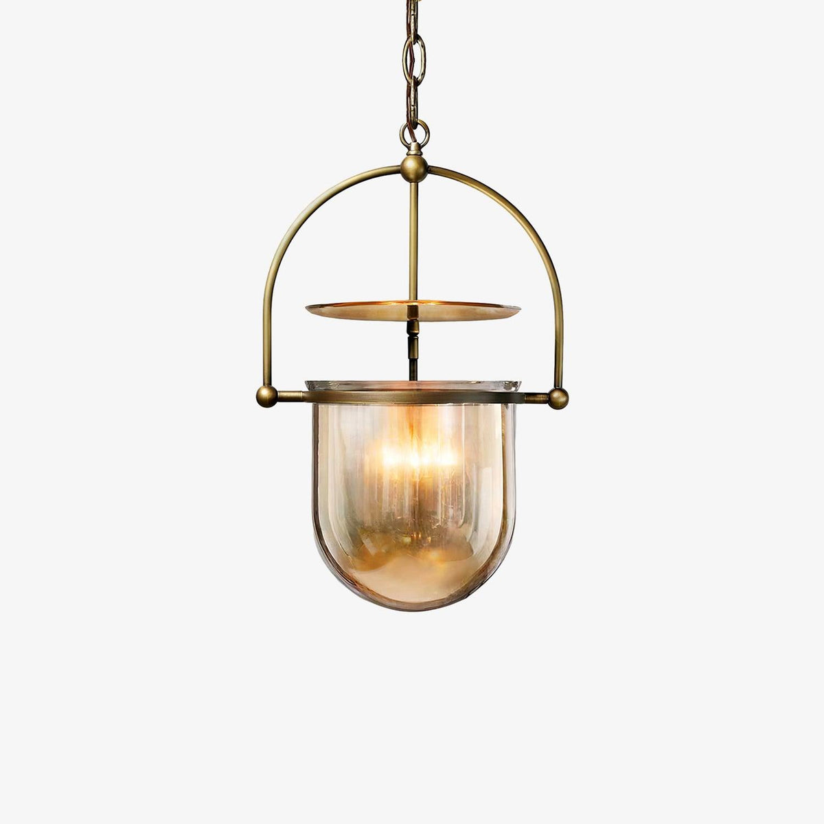 Velanaya Pendant Lamp Glass Brass Vintage for Living Room