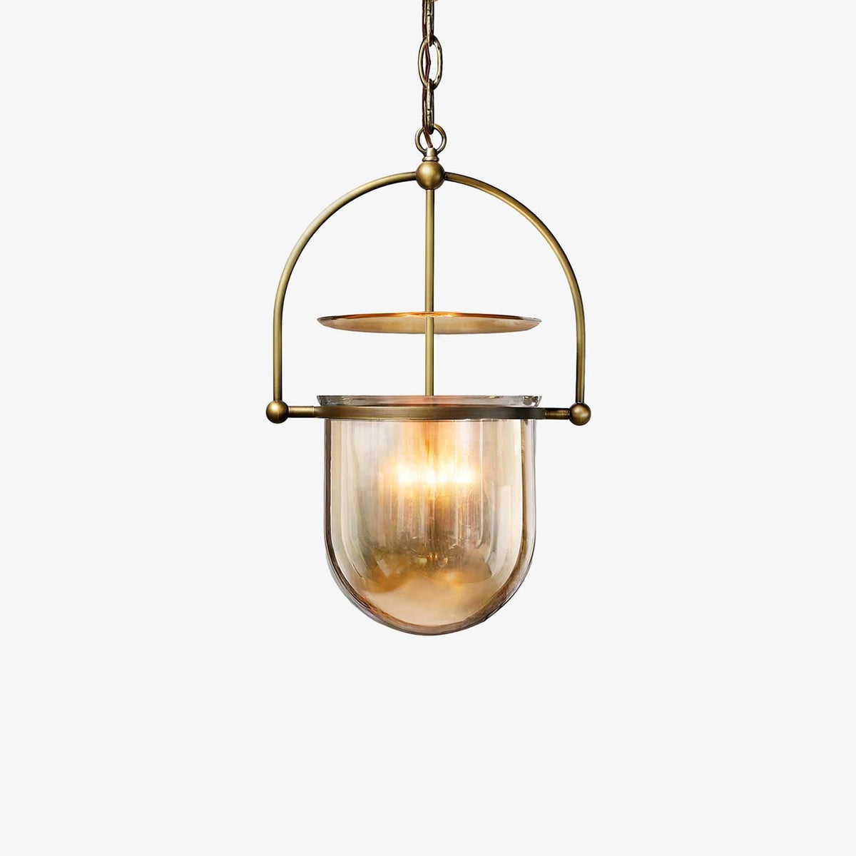 Velanaya Pendant Lamp Glass Brass Vintage for Living Room