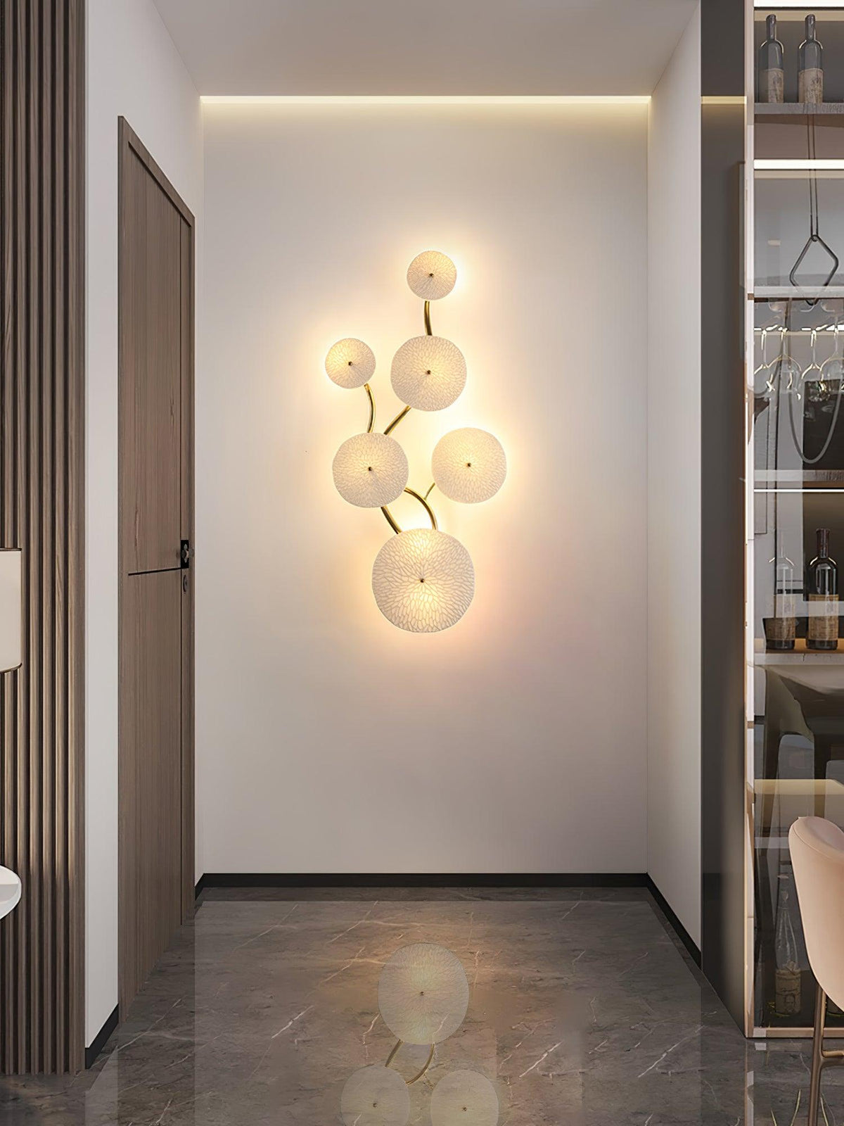 Fairhaven Lotus Petal Indoor Wall Light
