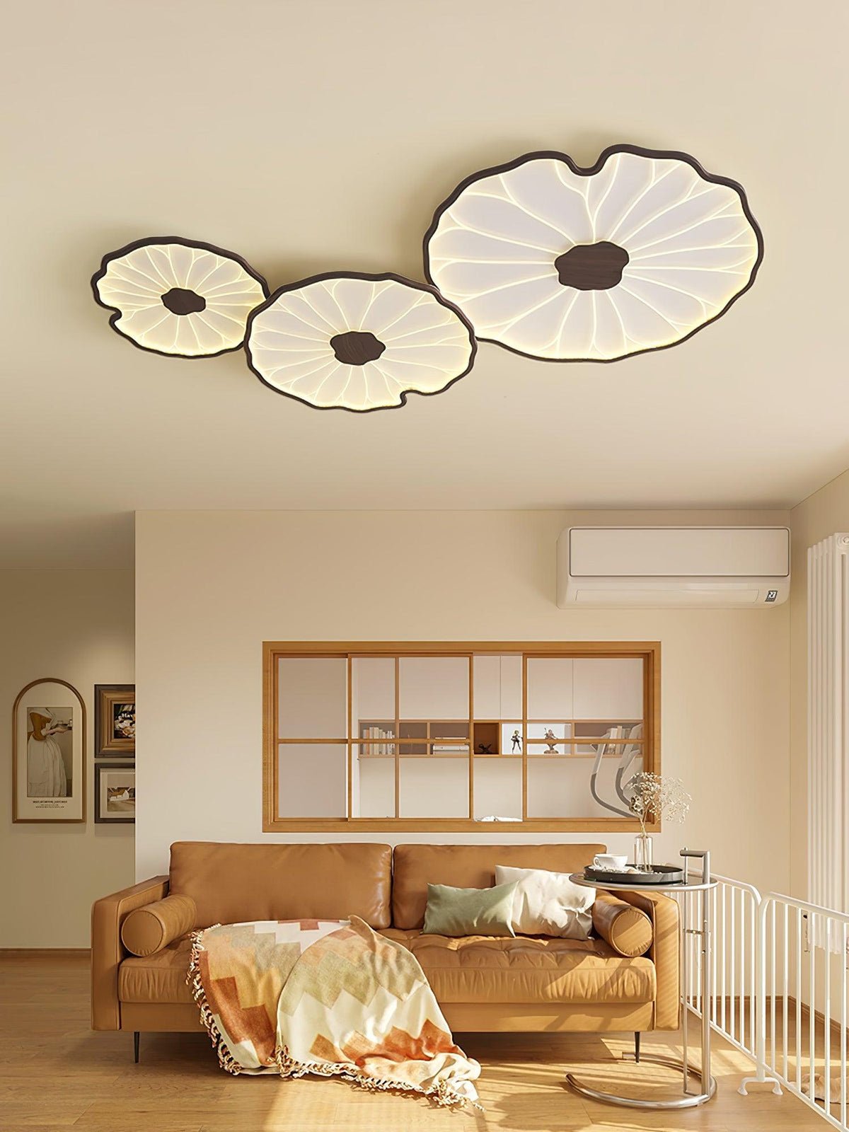 Miramere Lotus Leaf Acrylic Flush Mount Ceiling Light