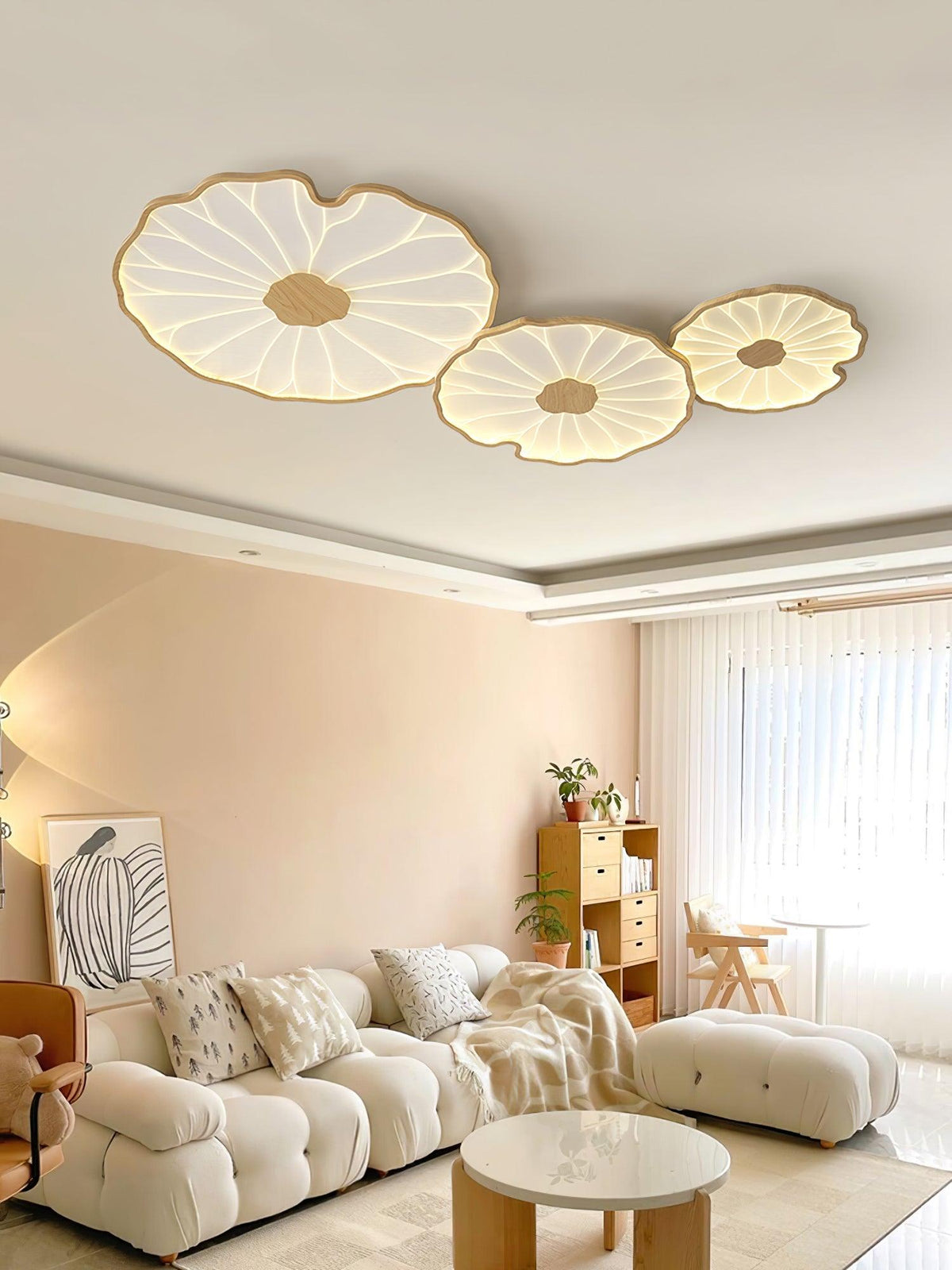 Amelie Floral Wooden Ceiling Light