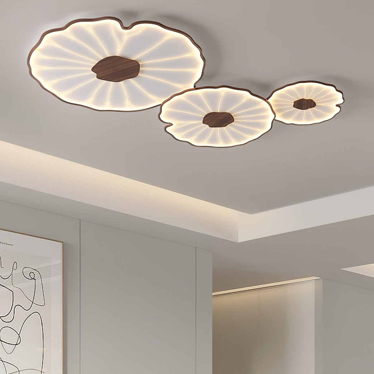 Amelie Floral Wooden Ceiling Light