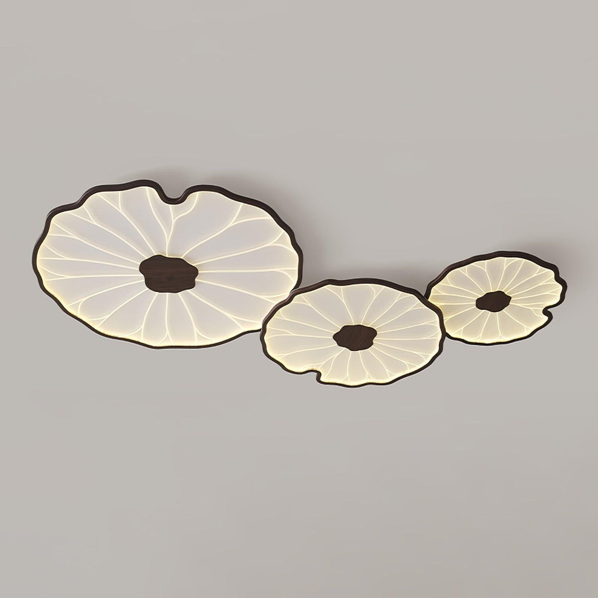 Miramere Lotus Leaf Acrylic Flush Mount Ceiling Light