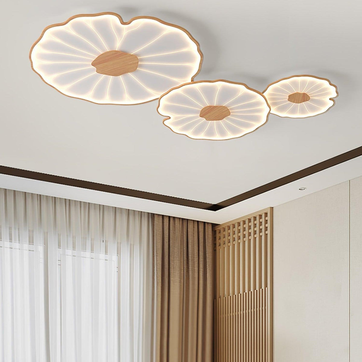Amelie Floral Wooden Ceiling Light