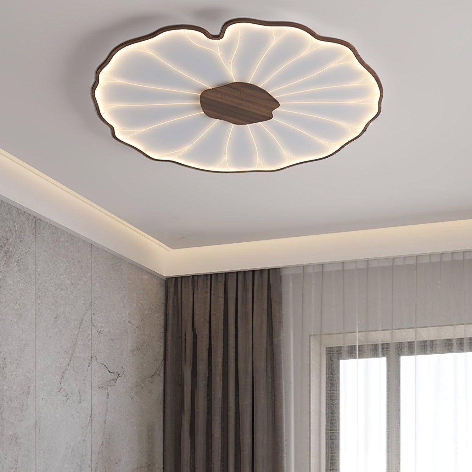 Amelie Floral Wooden Ceiling Light