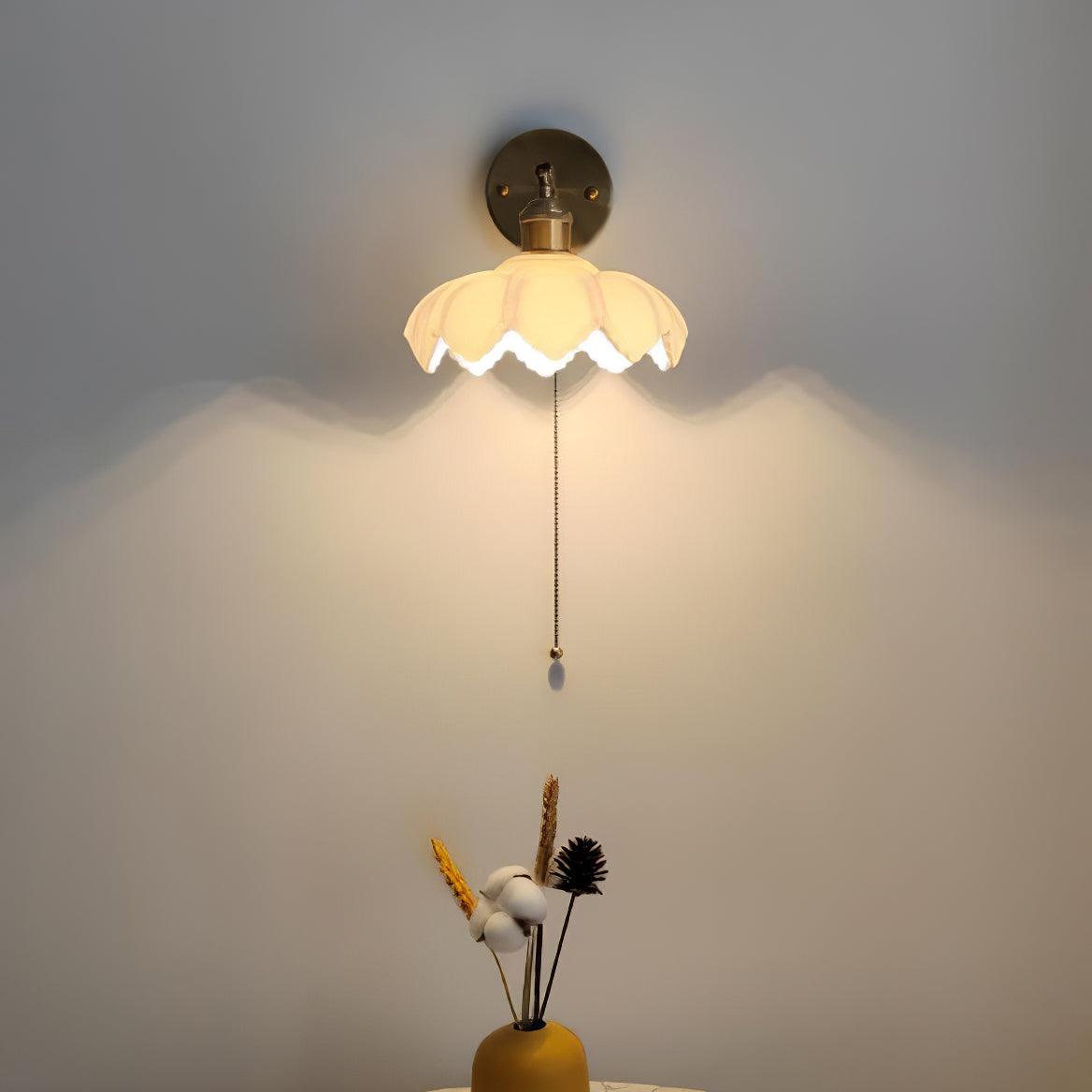 Lotus Nordic Art Rotatable Glass Wall Lamp