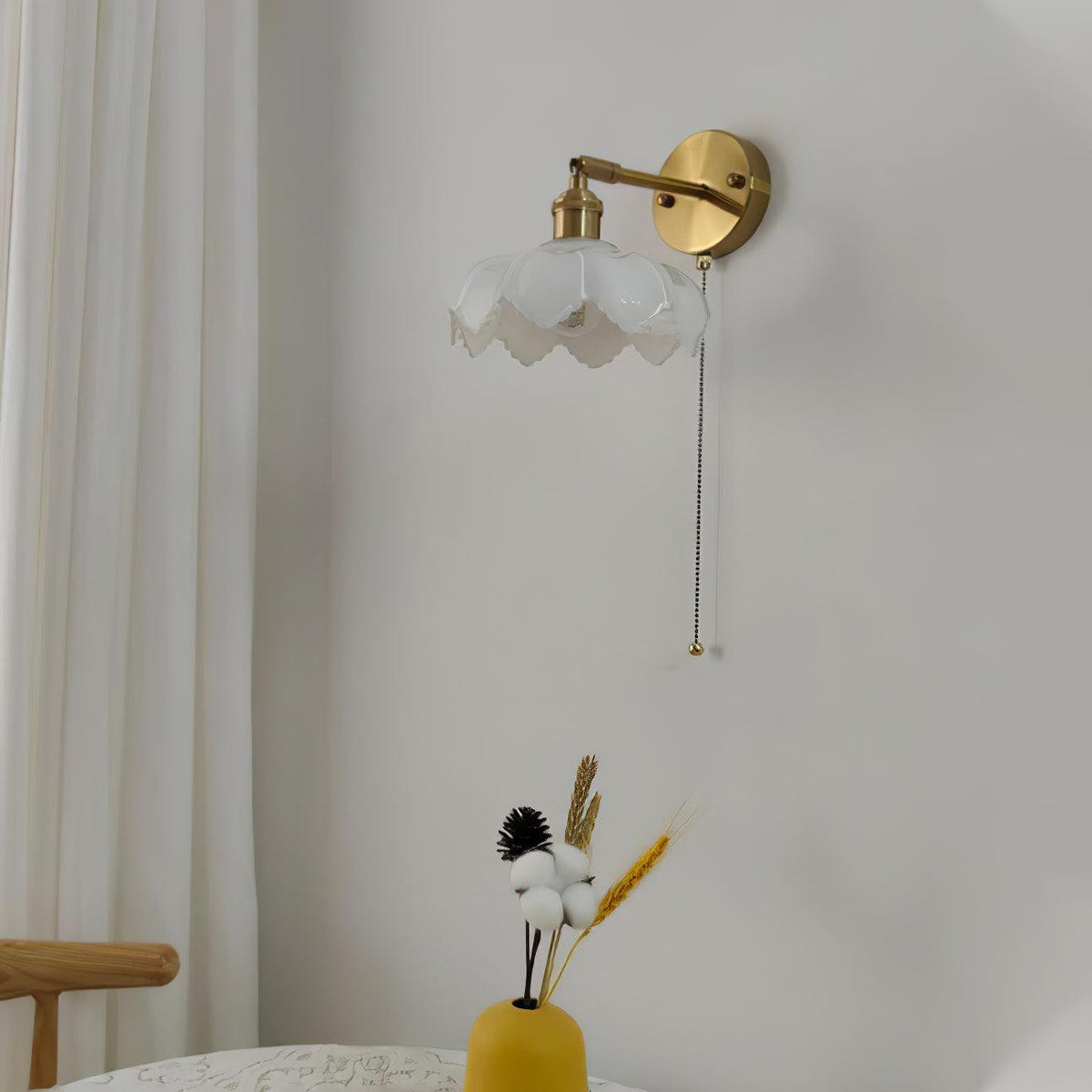 Lotus Nordic Art Rotatable Glass Wall Lamp