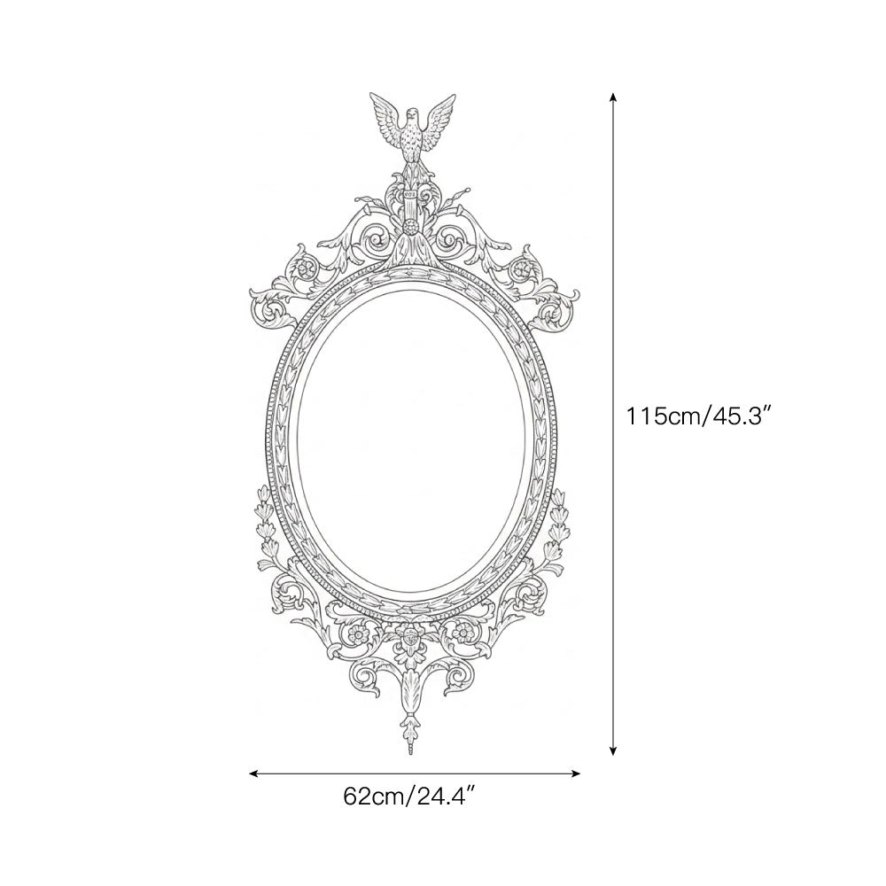Aldenenne Belle Wood Flat Wall Mirror