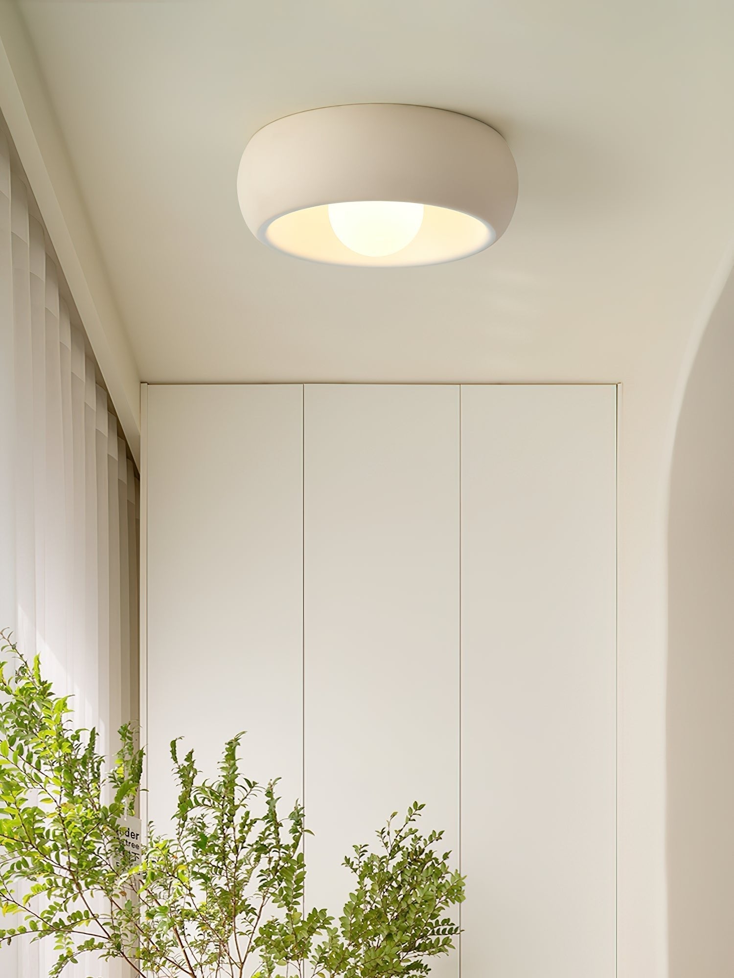 Talemu Modern Minimalist Round Glass Ceiling Light