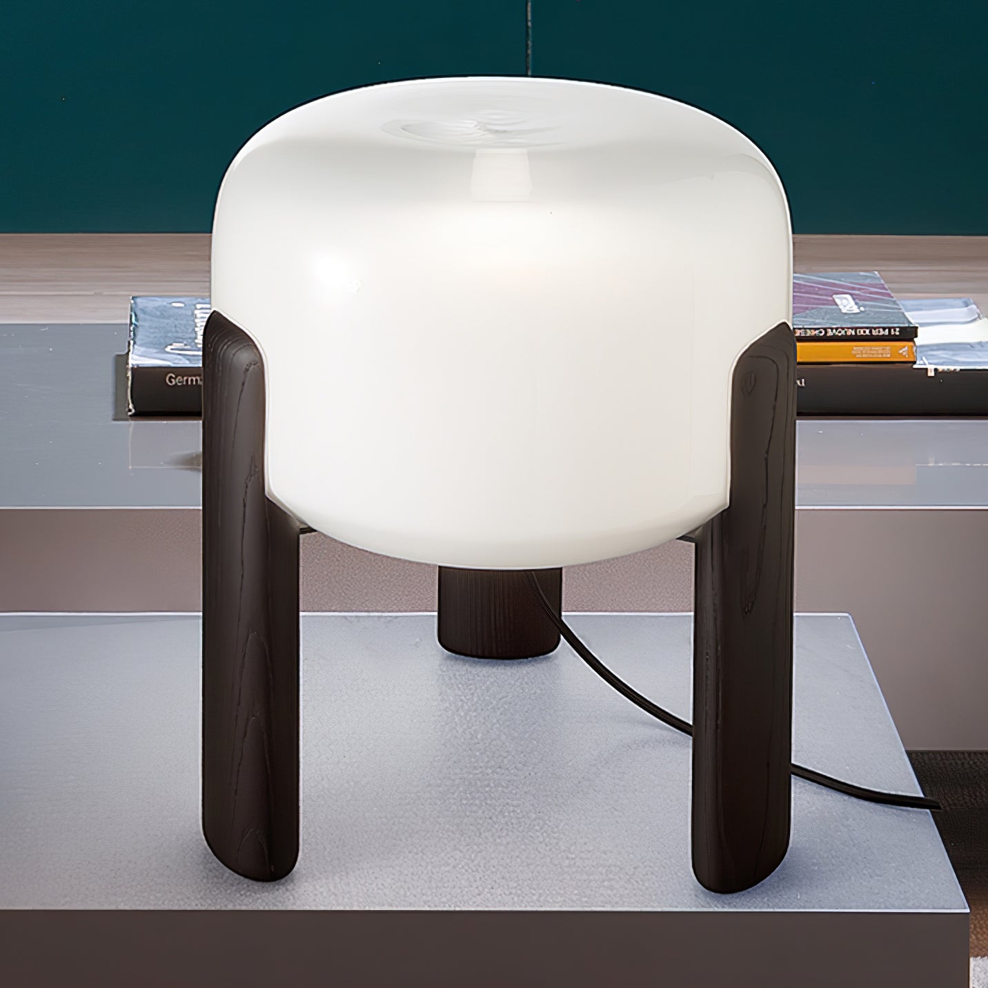 Elden Wood & Glass Table Lamp