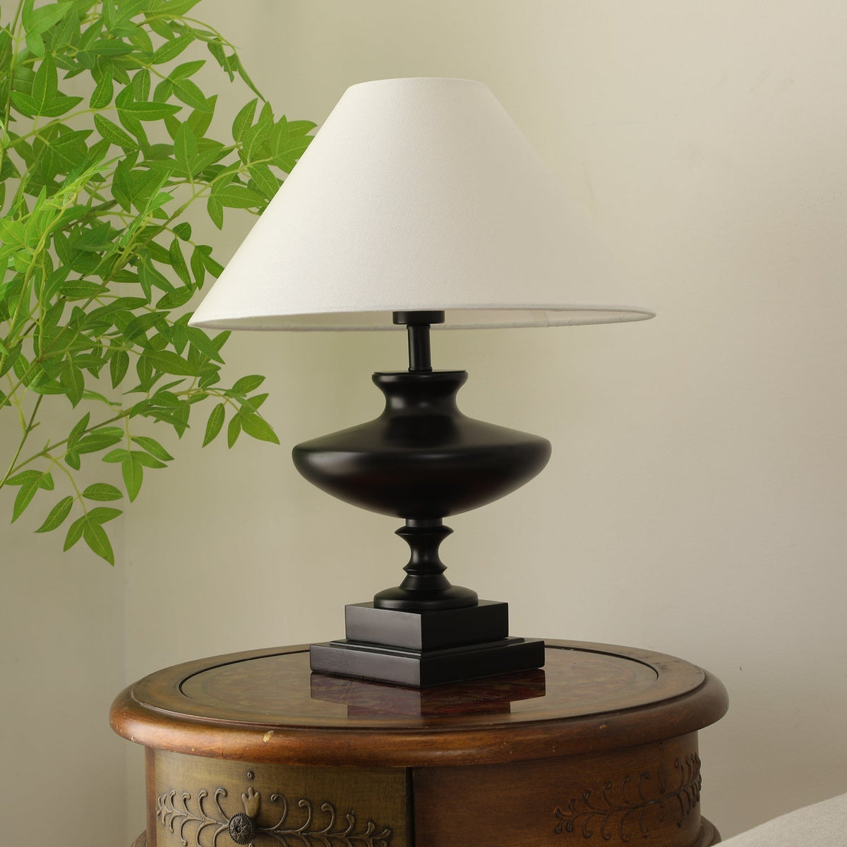 Liorat Wood & Fabric Table Lamp