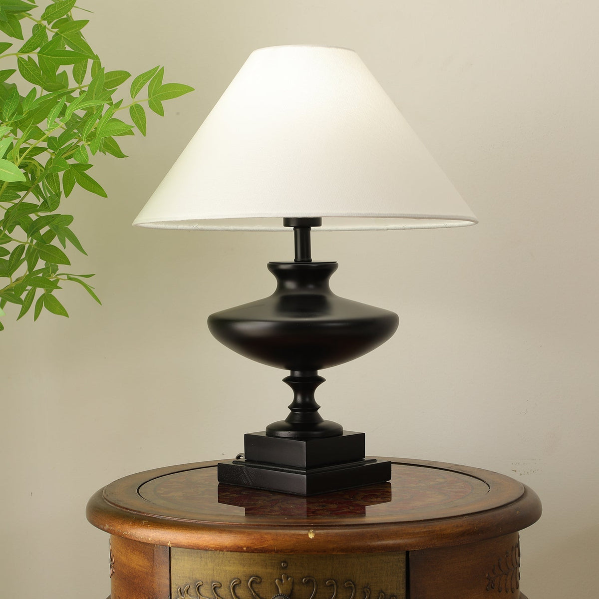 Liorat Wood & Fabric Table Lamp