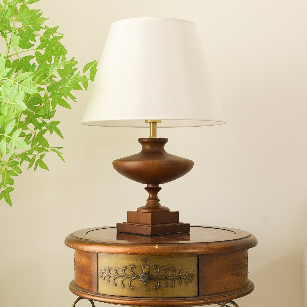 Liorat Wood & Fabric Table Lamp