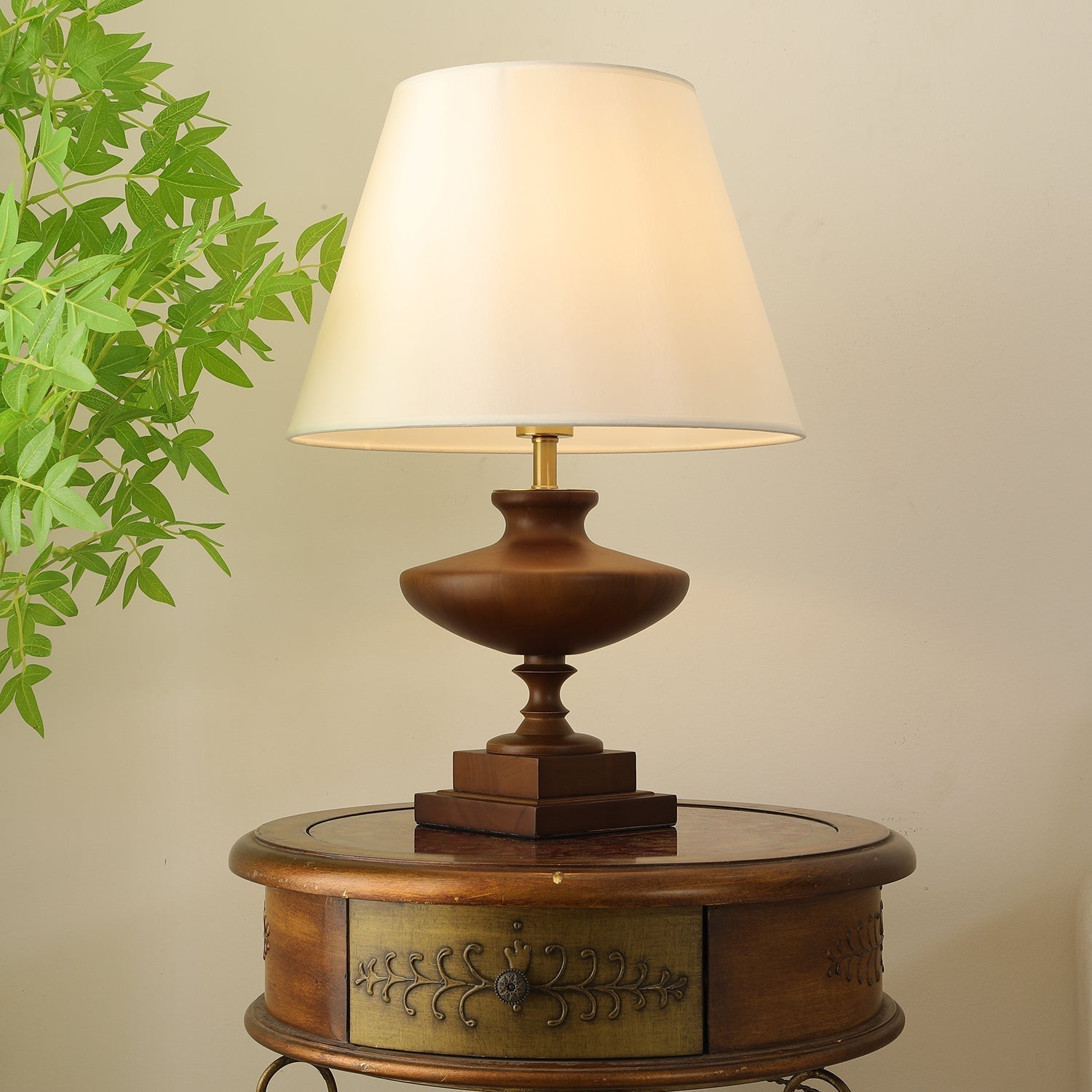 Liorat Wood & Fabric Table Lamp