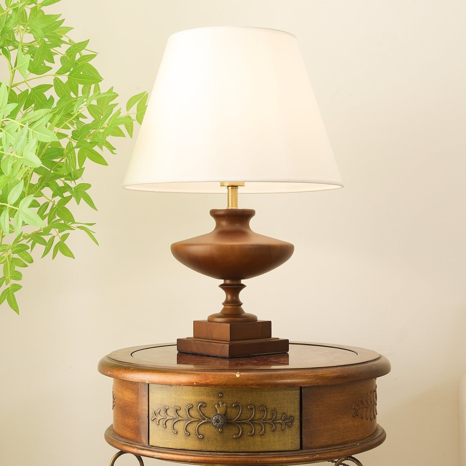 Liorat Wood & Fabric Table Lamp