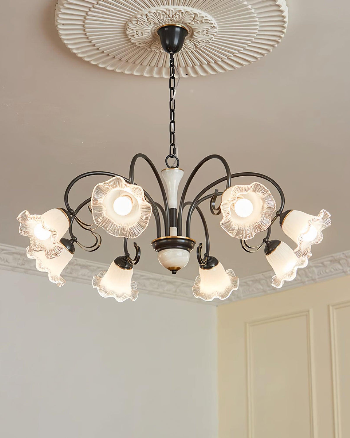 Umiron Gothic Iron Glass Chandelier