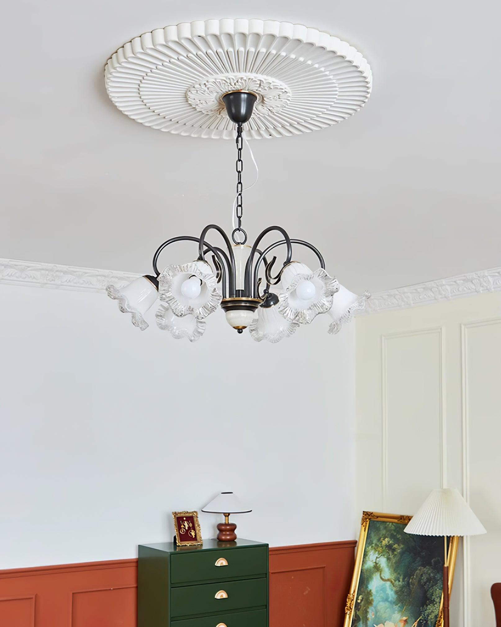 Umiron Gothic Iron Glass Chandelier