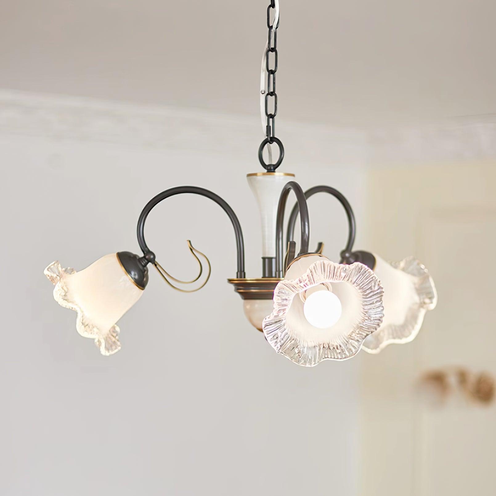 Umiron Gothic Iron Glass Chandelier