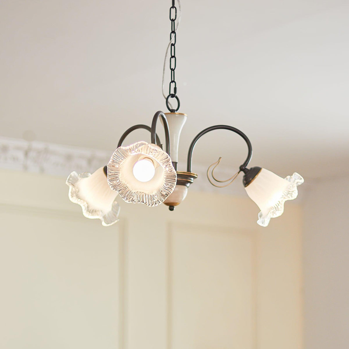 Umiron Gothic Iron Glass Chandelier