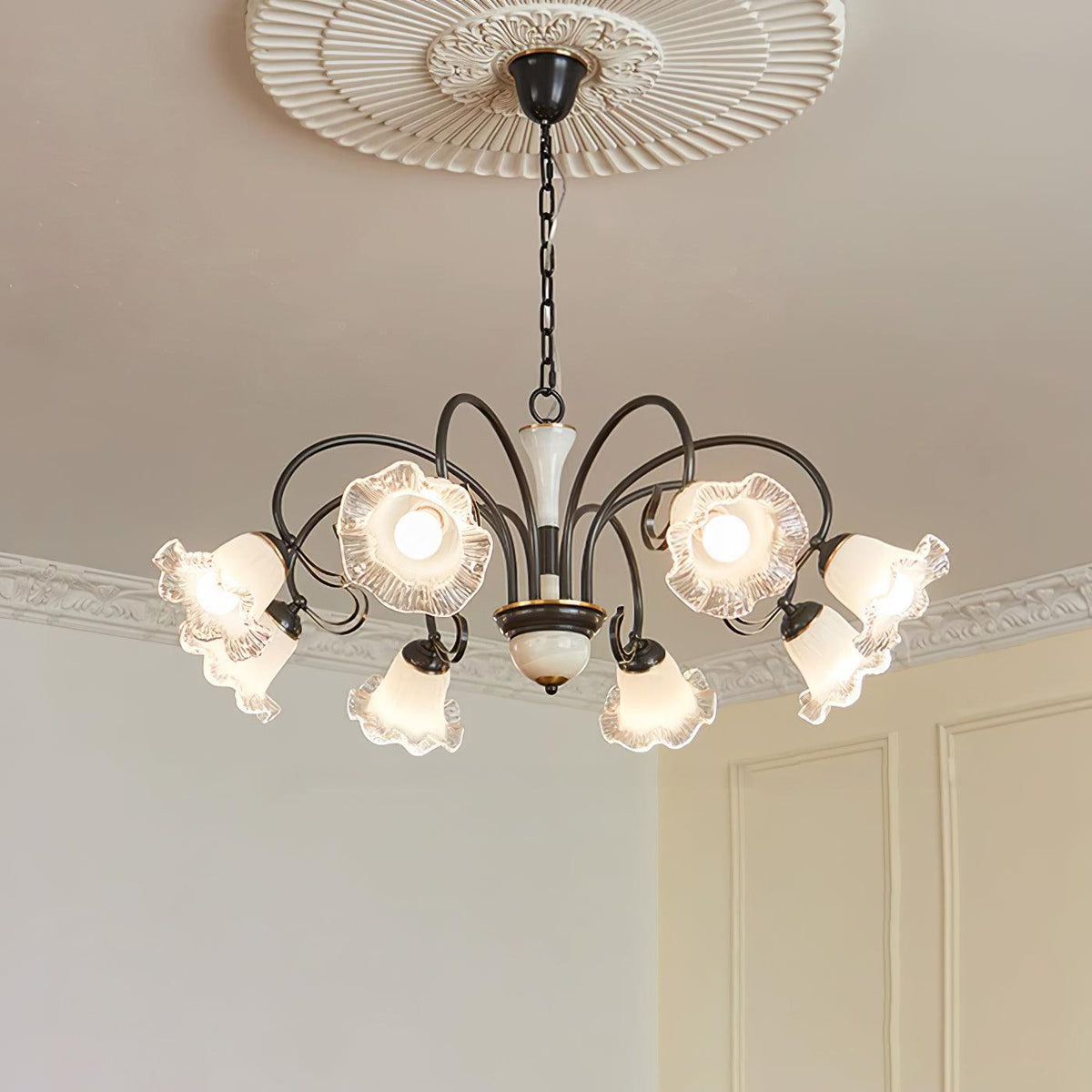 Umiron Gothic Iron Glass Chandelier