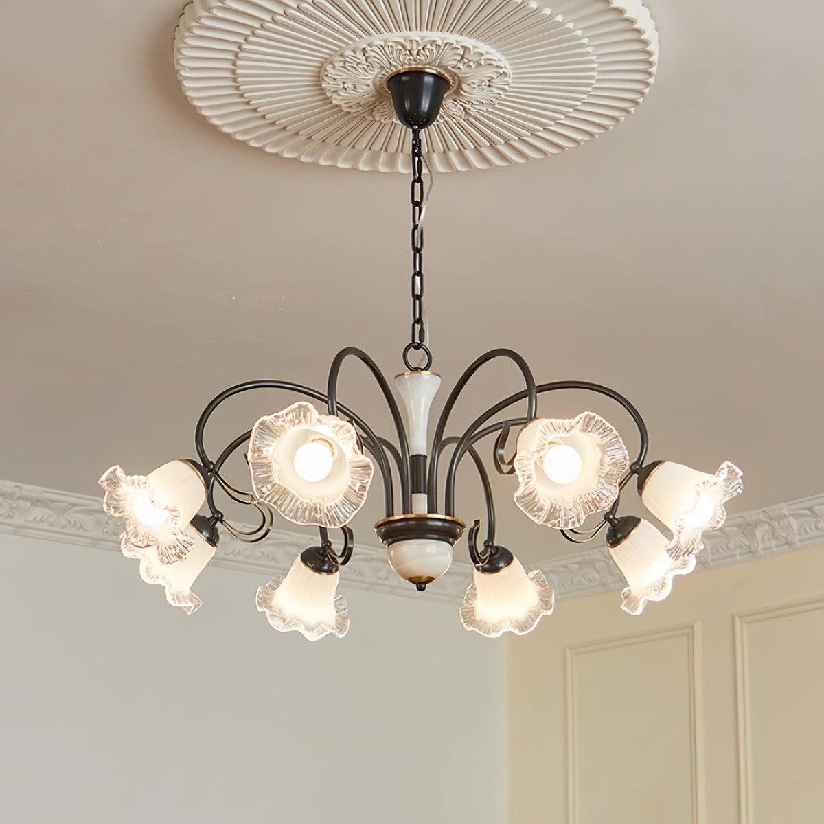 Umiron Gothic Iron Glass Chandelier