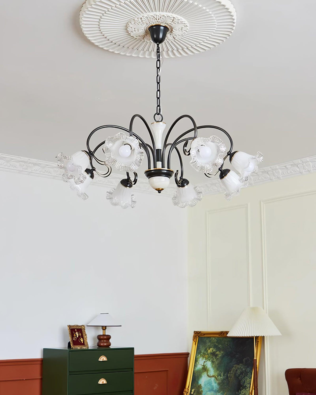 Umiron Gothic Iron Glass Chandelier