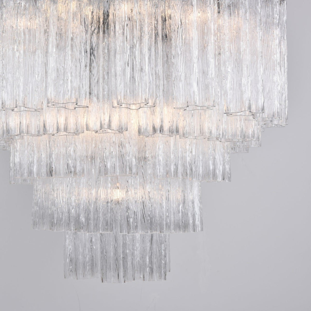 Lioreian Chandelier Clear Glass Multi-Tier Crystal Glow