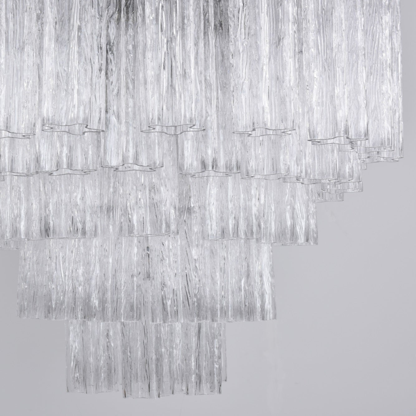Lioreian Chandelier Clear Glass Multi-Tier Crystal Glow