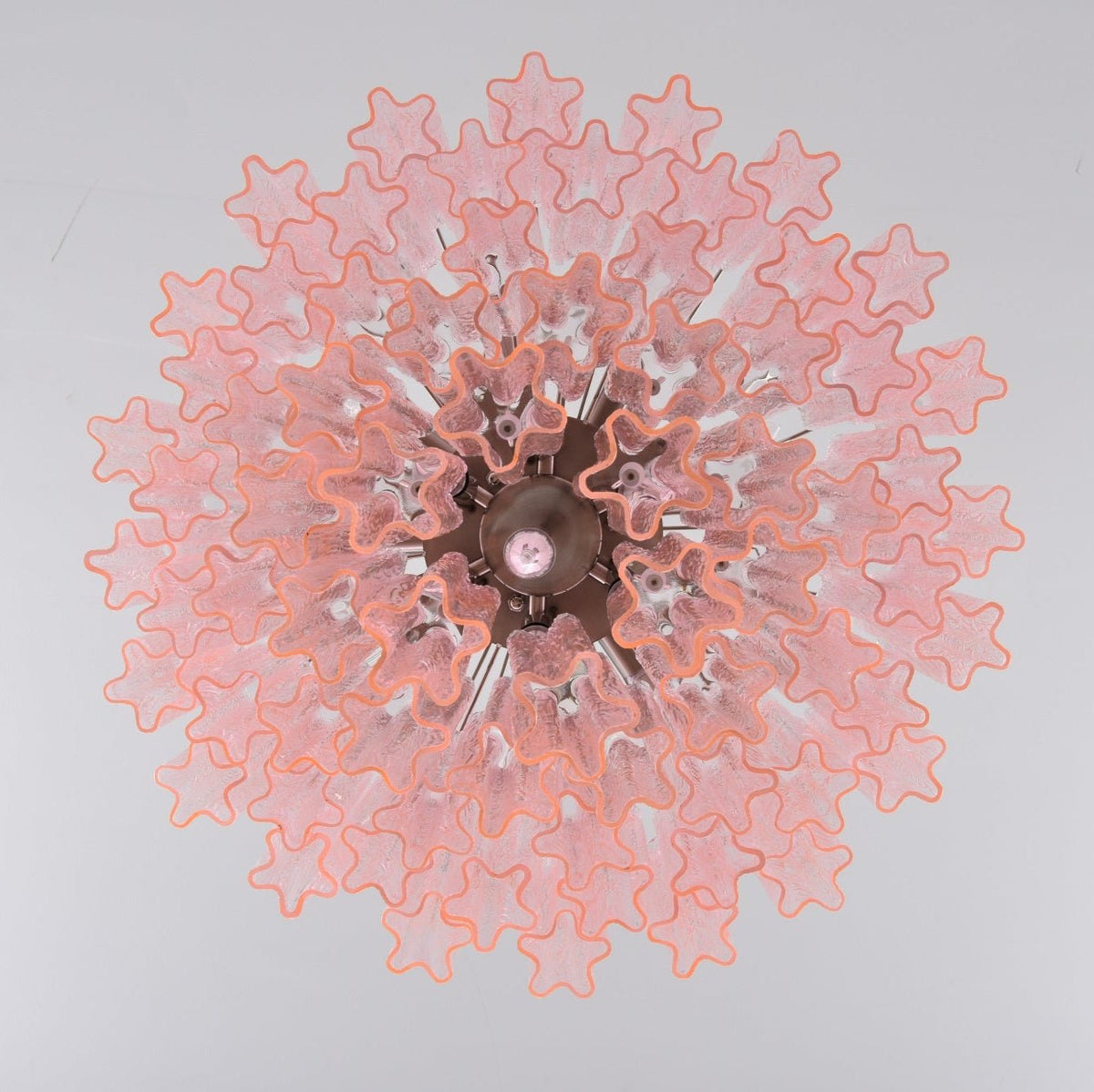 Celoora Chandelier Pink Glass Multi-Tier Romantic Glow