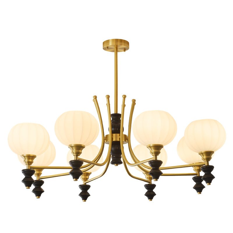 Zavenen Traditional Elegance  Vintage Brass Wood Chandelier