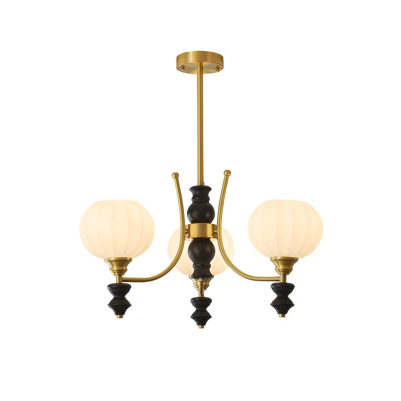 Zavenen Traditional Elegance  Vintage Brass Wood Chandelier