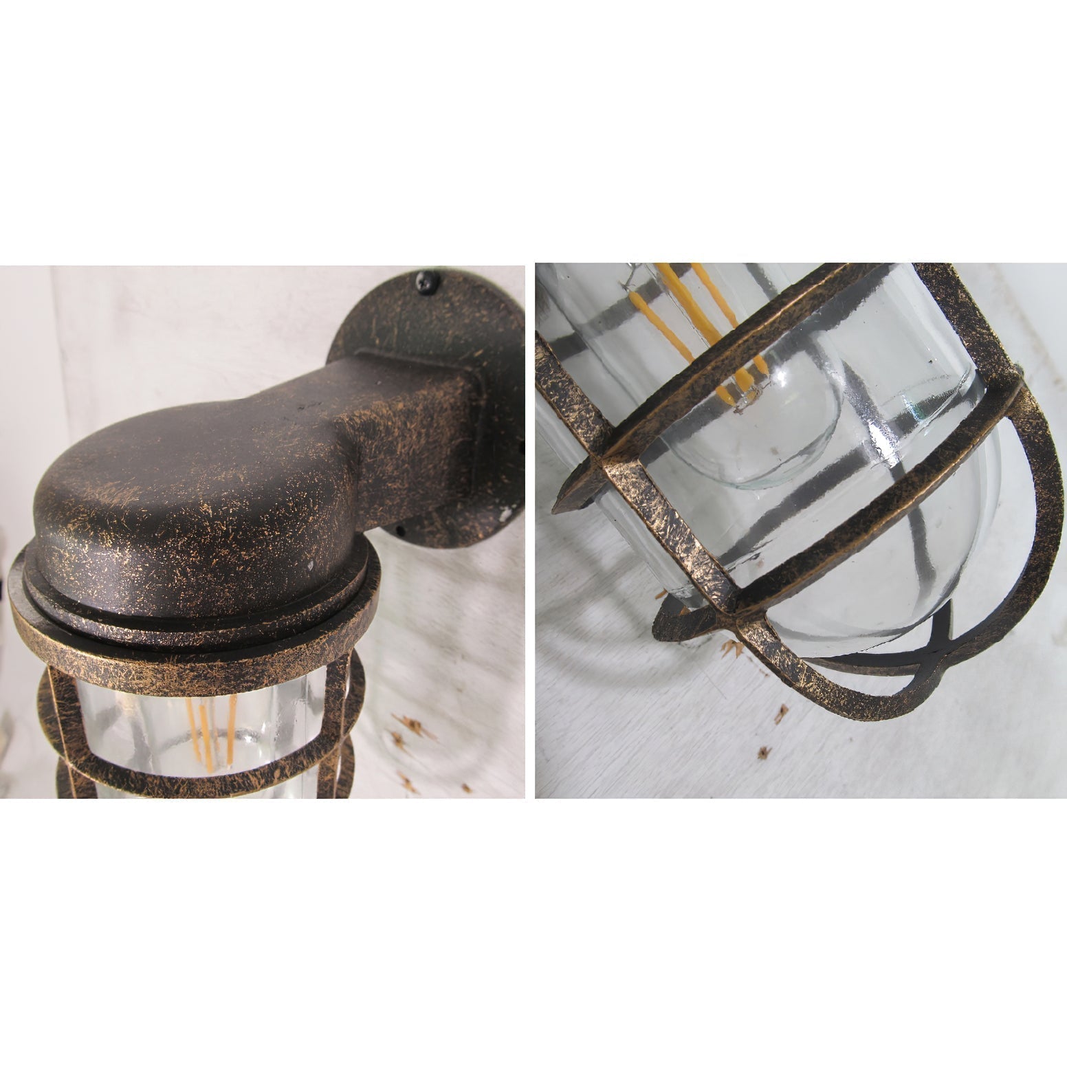 Ozorel Vintage Unique Glass Wall Lamp - Neutral Decor