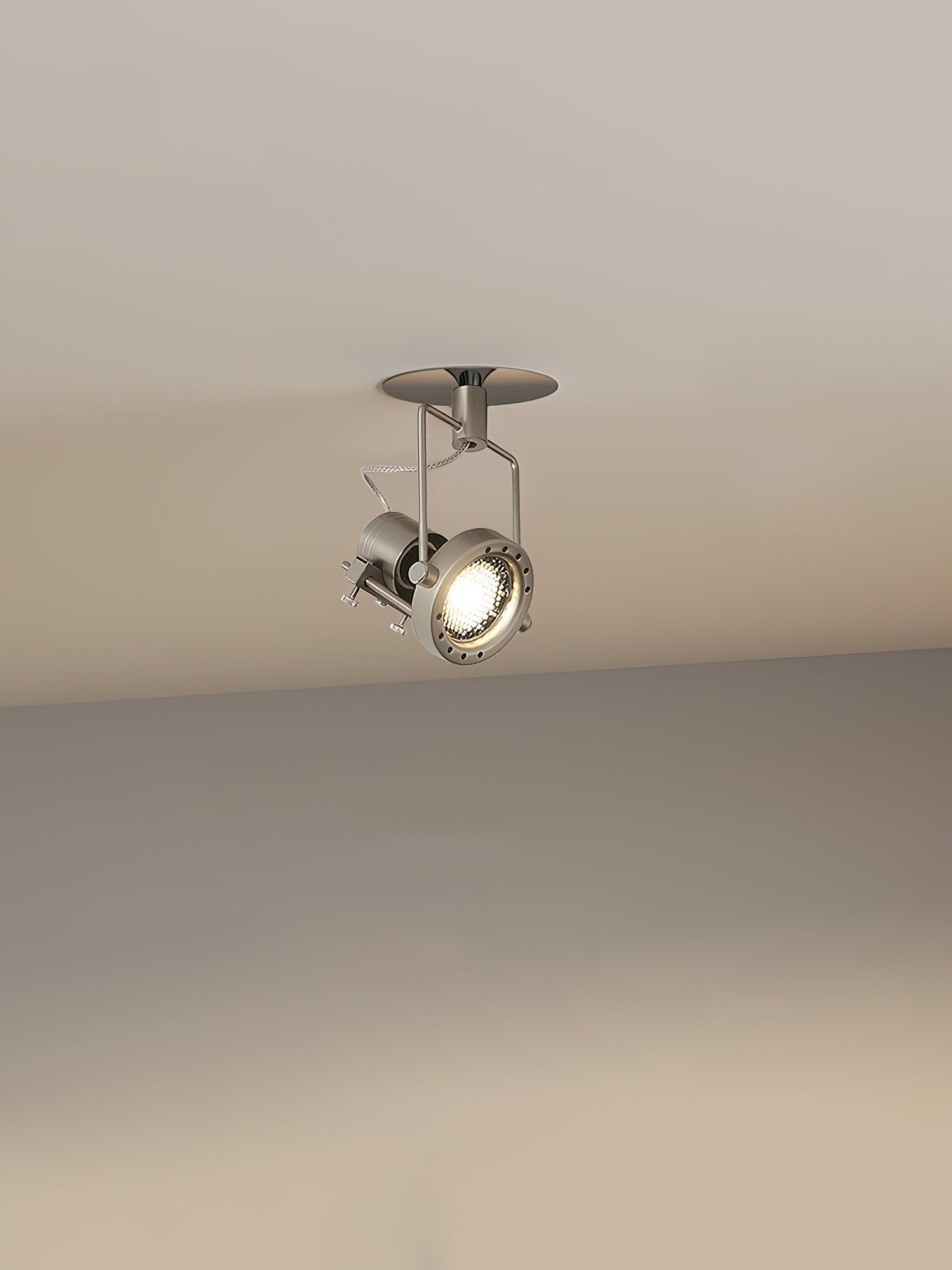 Keron Industrial Nickel Ceiling Lamp