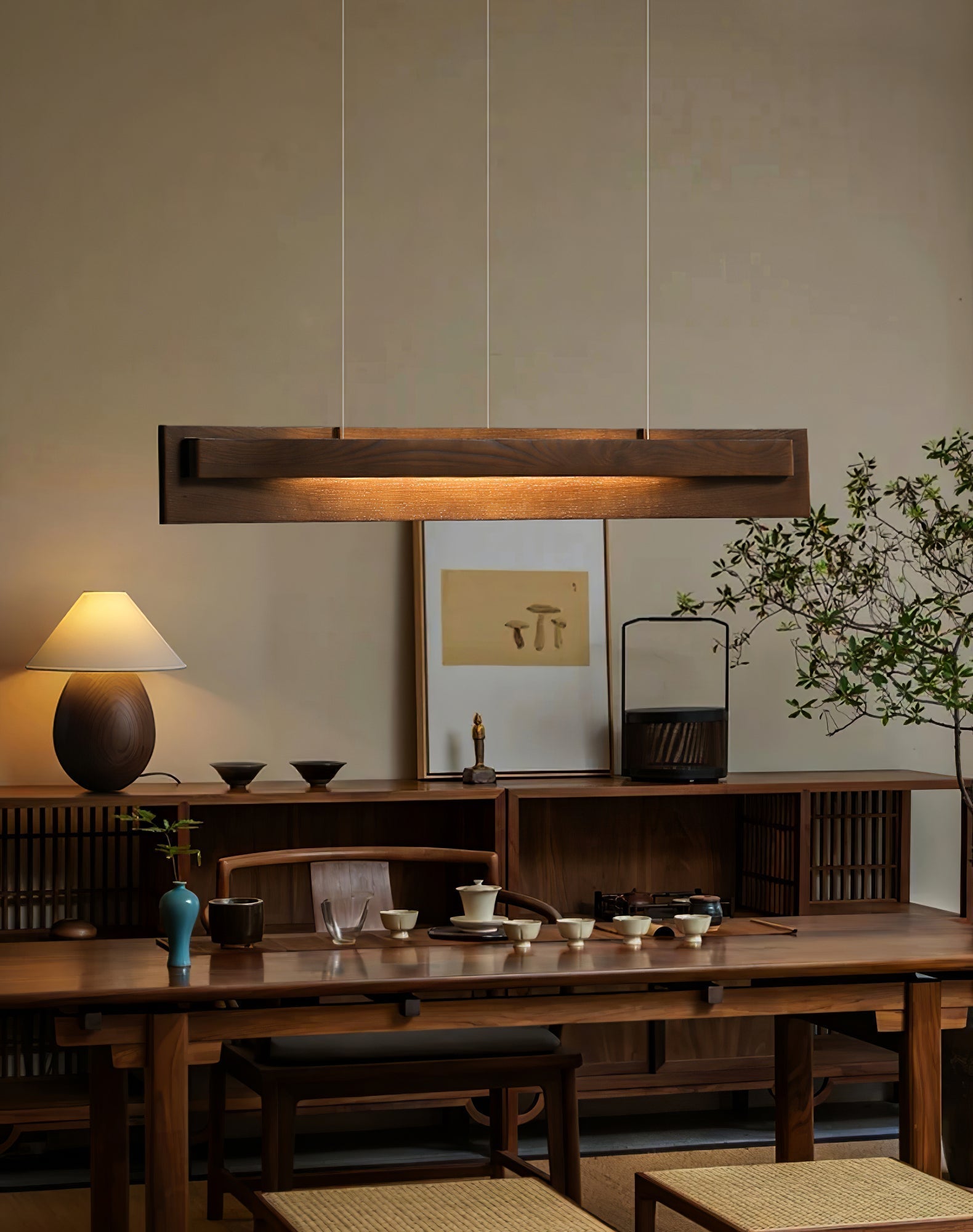 Zaraeyra Minimalist Wood Pendant Light