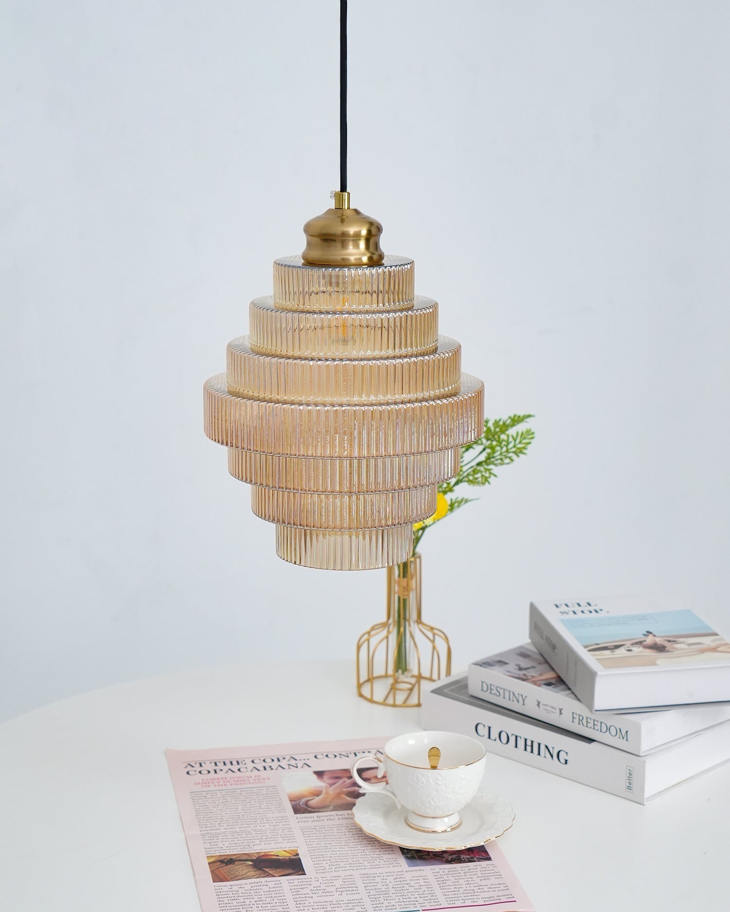 Amara Glass Pendant Lamp - Neutral Decor