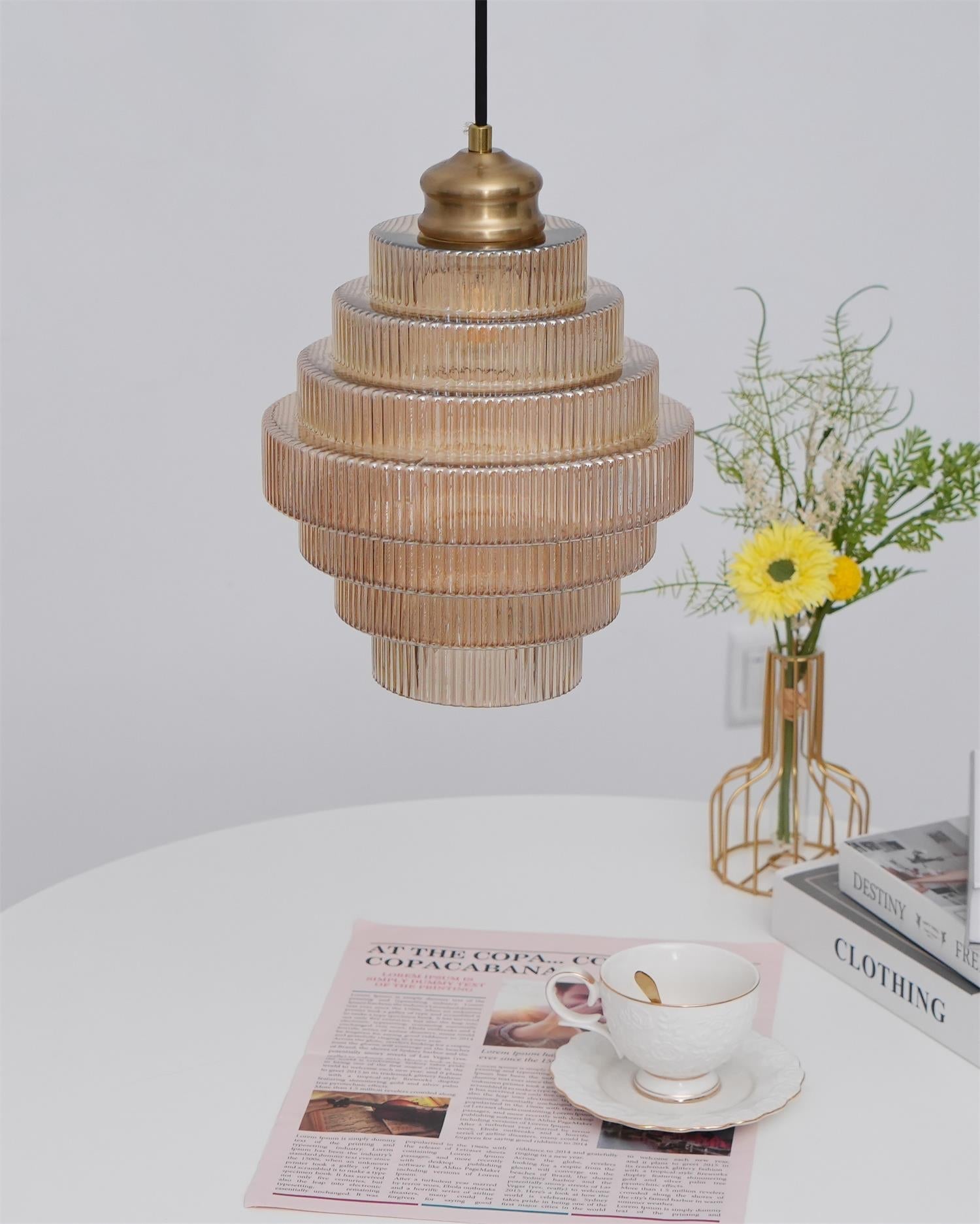 Amara Glass Pendant Lamp - Neutral Decor