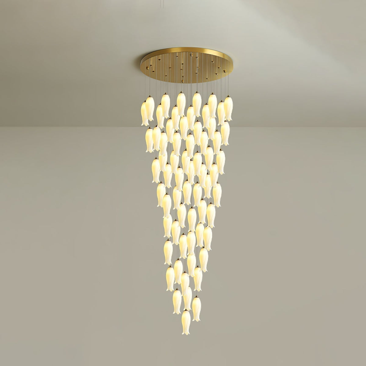 Sylirion Alabaster Brass Chandelier