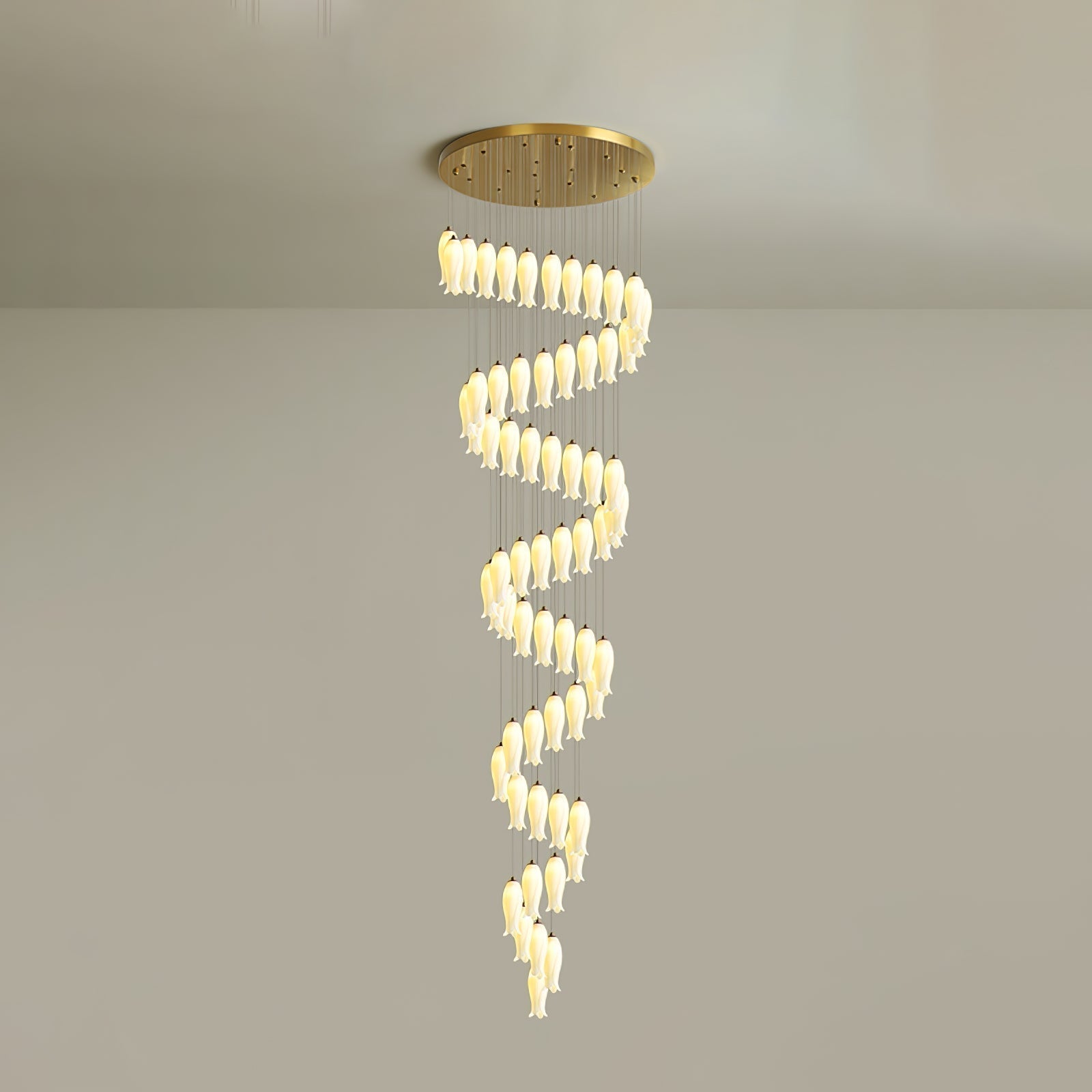 Sylirion Alabaster Brass Chandelier