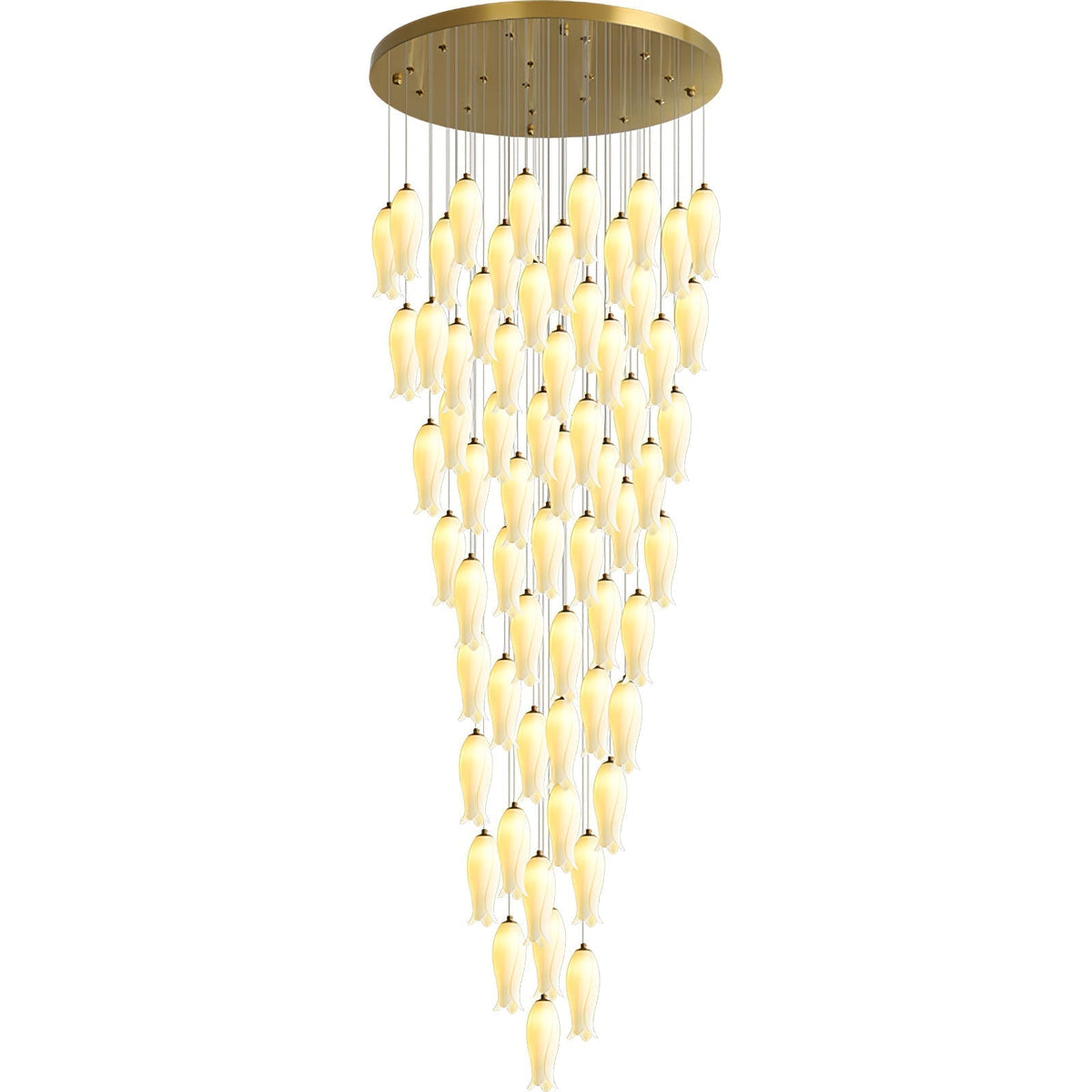 Sylirion Alabaster Brass Chandelier
