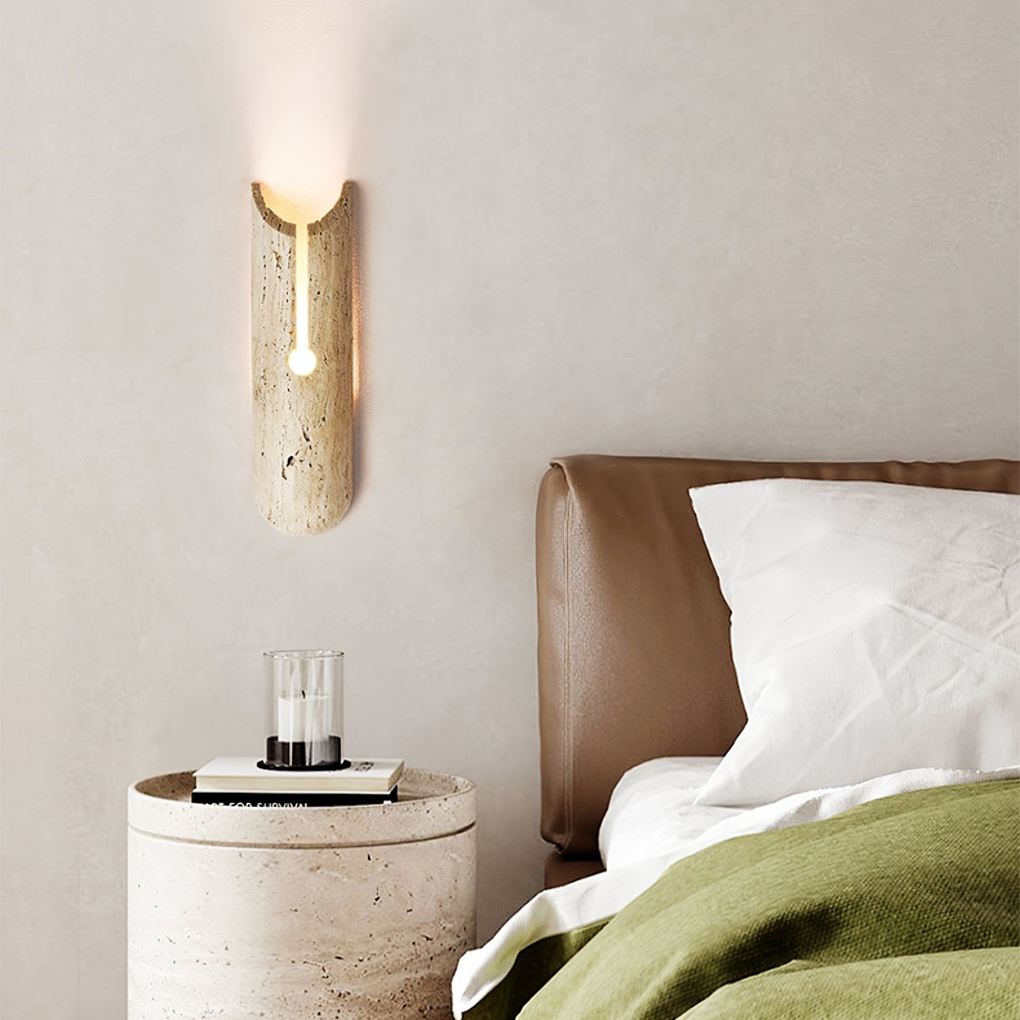Norerette Rustic Travertine Wall Light