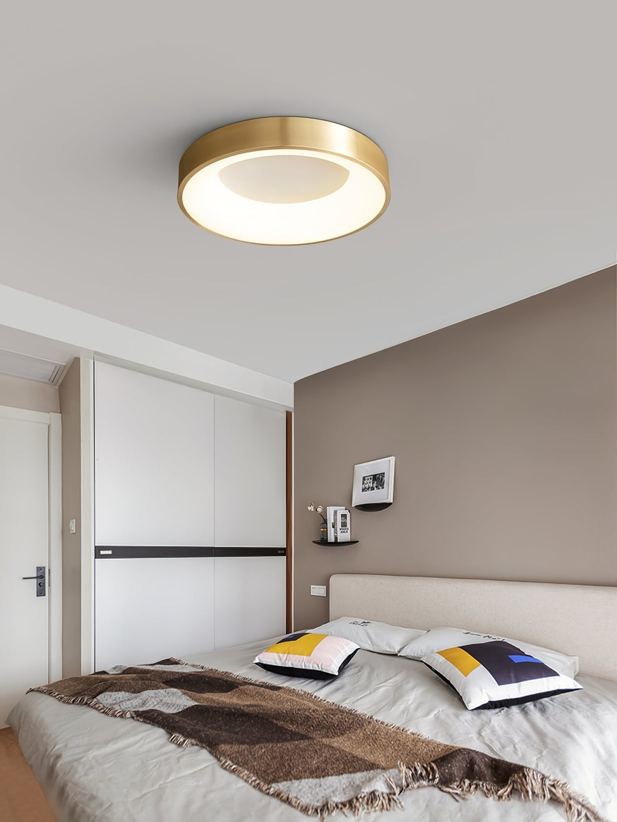 Zetheos Modern Minimalist Brass Ceiling Light