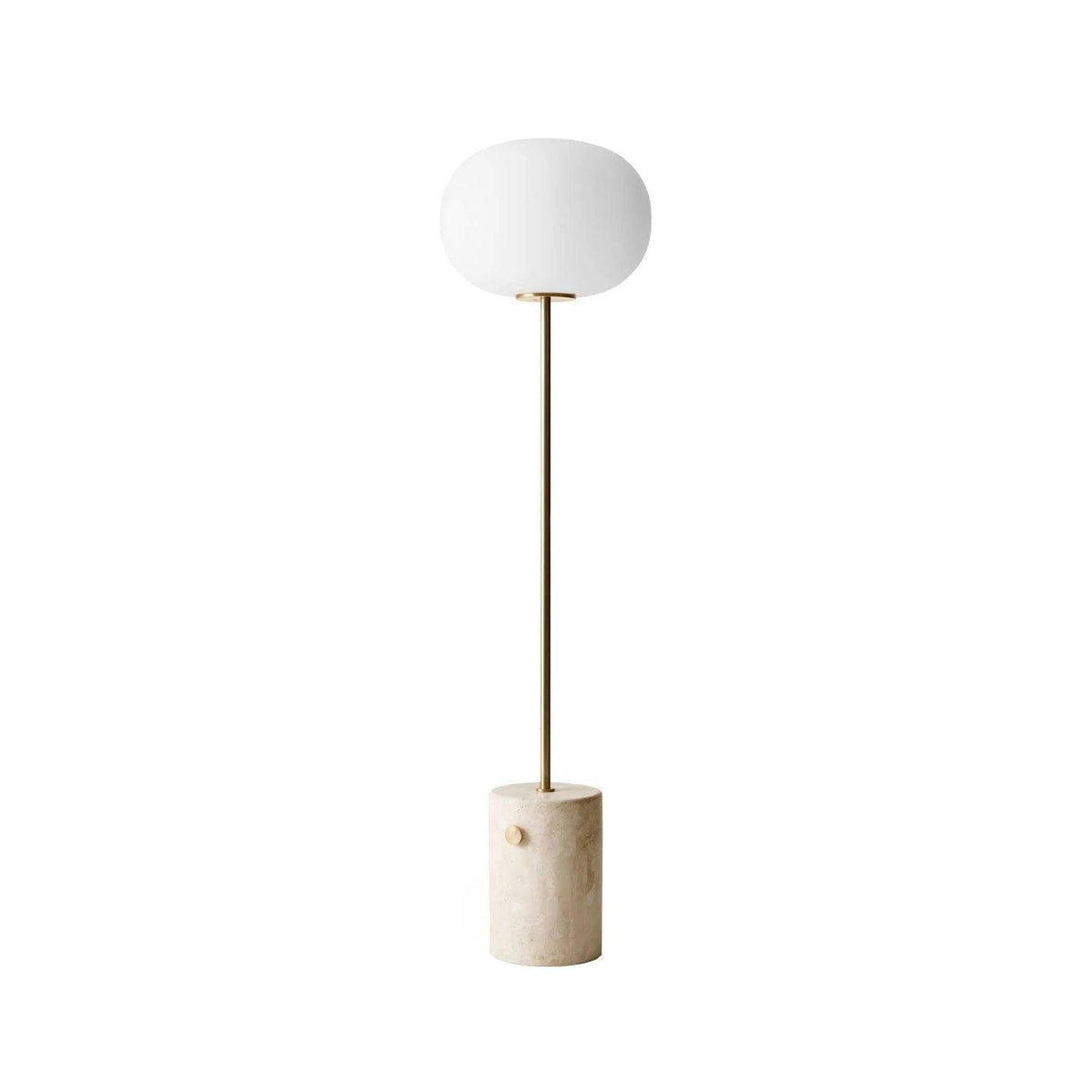 Iloryra Column-Base Travertine Floor Lamp
